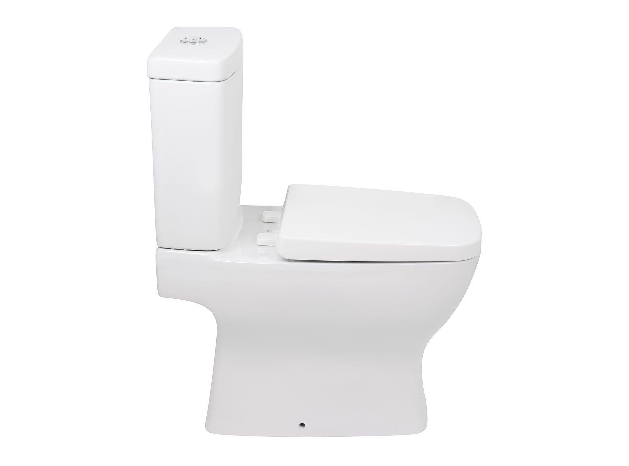WC one piece muro 18.5 cm Dual flush Boss asiento cierre suave Boss blanco-1