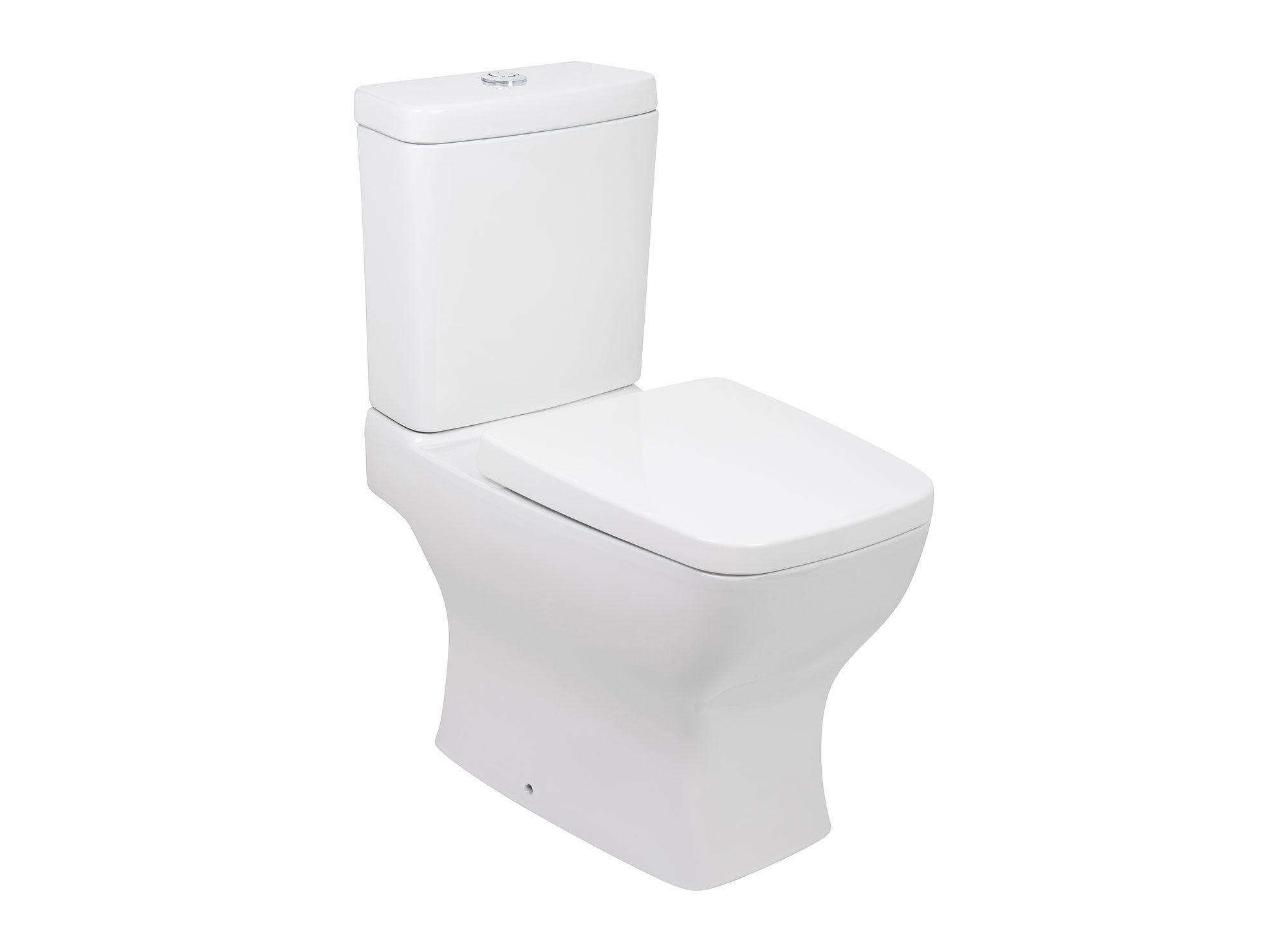 WC one piece muro 18.5 cm Dual flush Boss asiento cierre suave Boss blanco-0