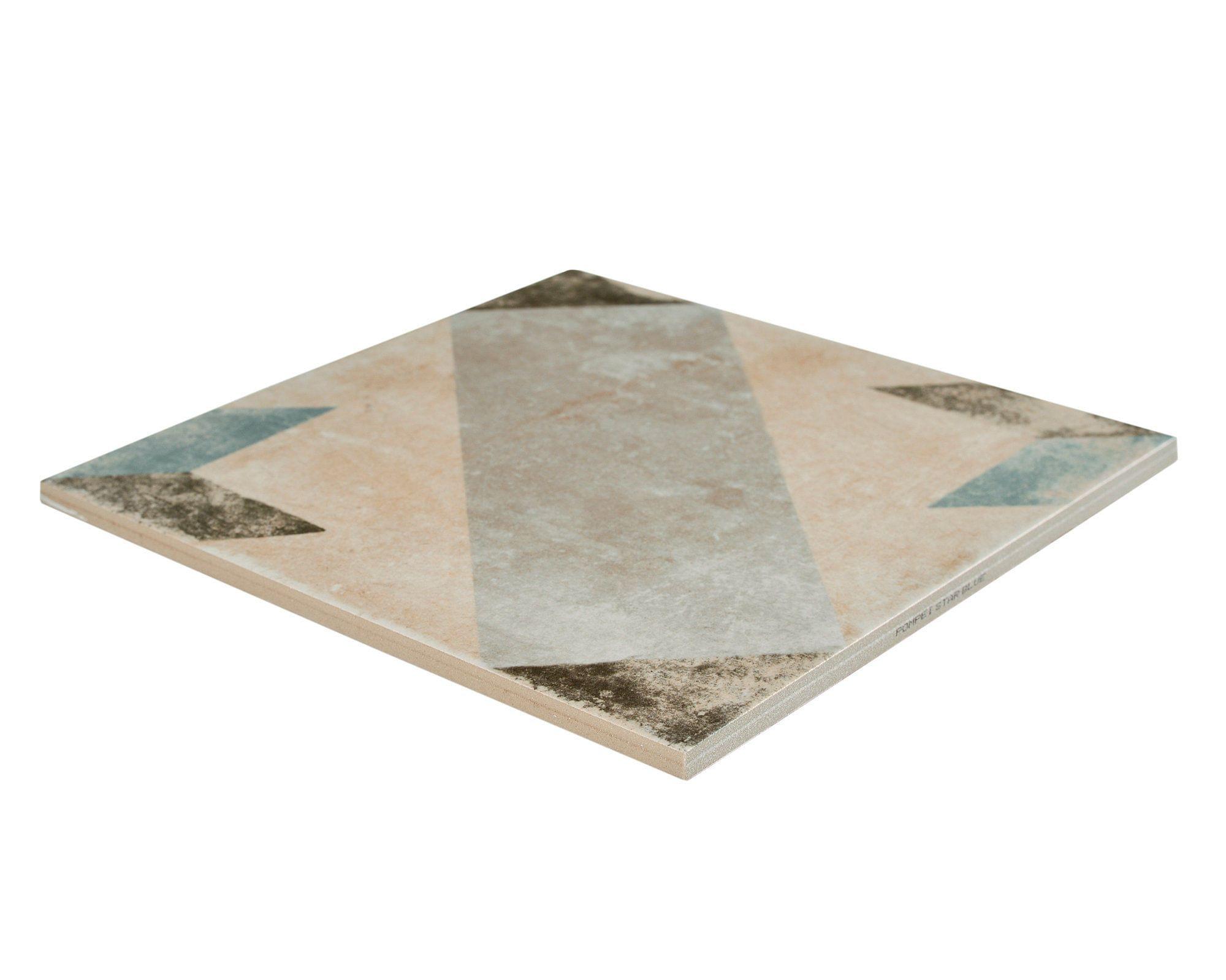 Porcelanato piso muro 25x25 cm Pompei Star azul 1 m2 Klipen-3