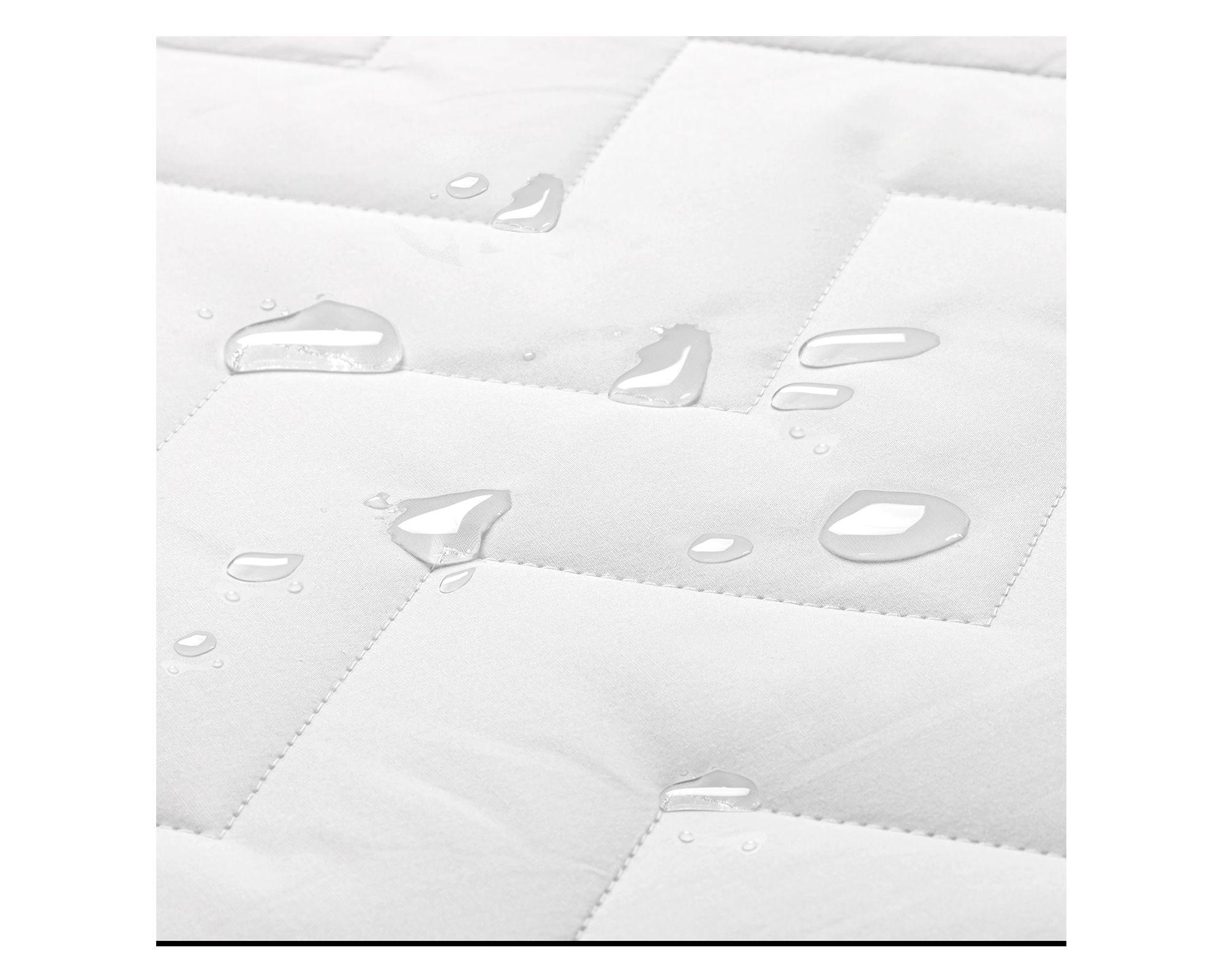 Cubrecolchón 1,5 plazas Aqua repelent blanco Rosen-4