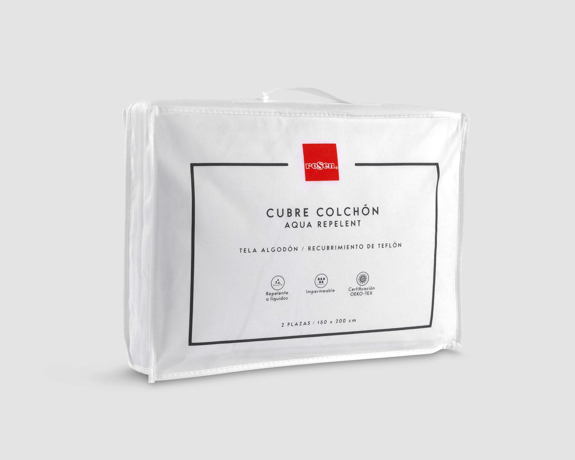 Cubrecolchón 2 plazas Aqua repelent blanco Rosen-5