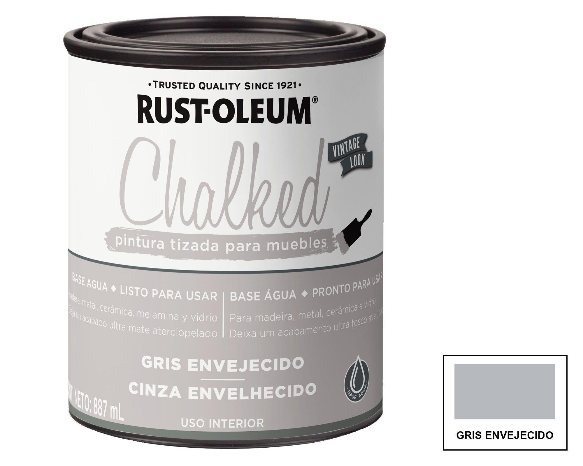 Pintura tizada Chalked gris envejecido mate Rust-Oleum-0