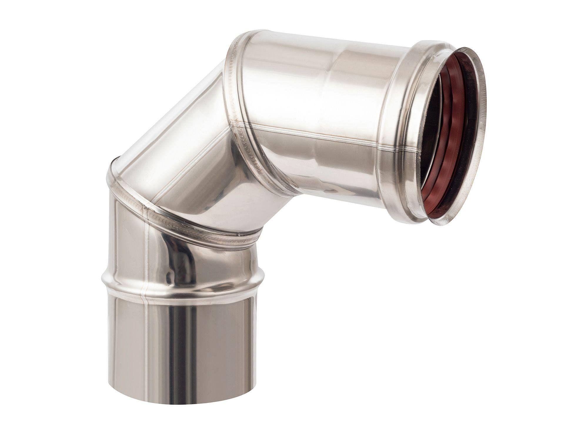 Codo 90° 80 mm acero inoxidable Amesti-0