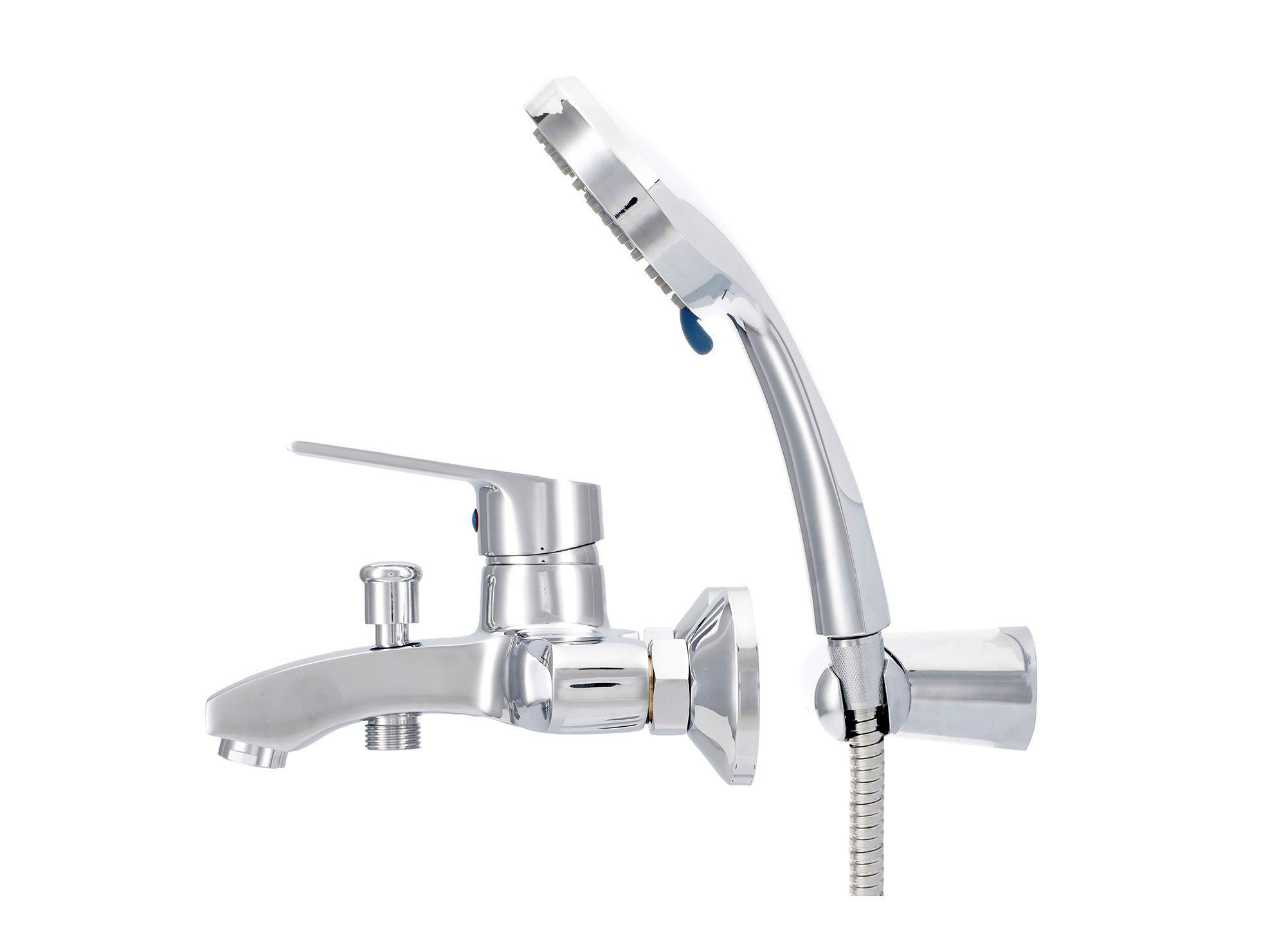 Combinación tina ducha Loreto cromado Nibsa-1