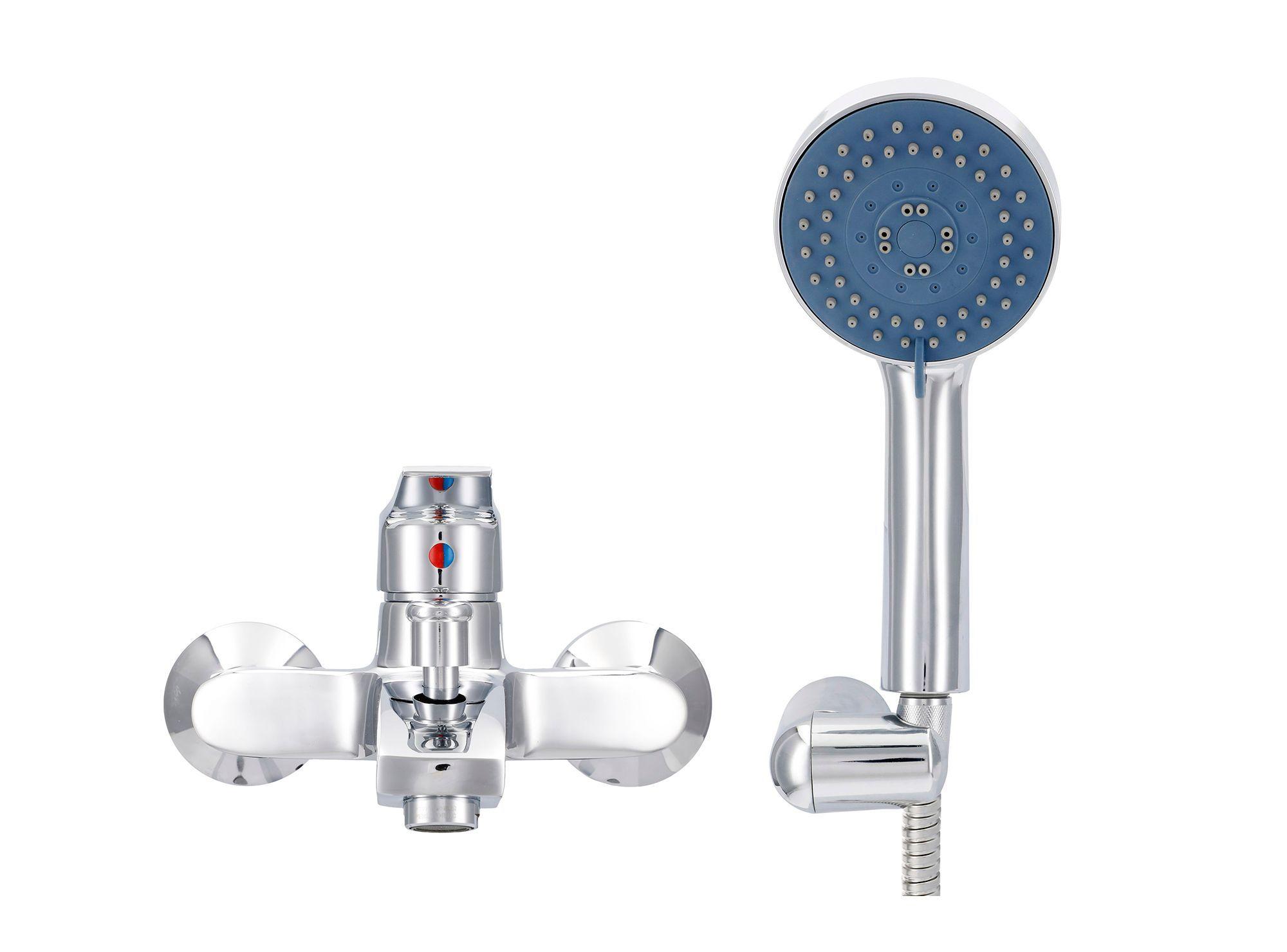 Combinación tina ducha Loreto cromado Nibsa-0