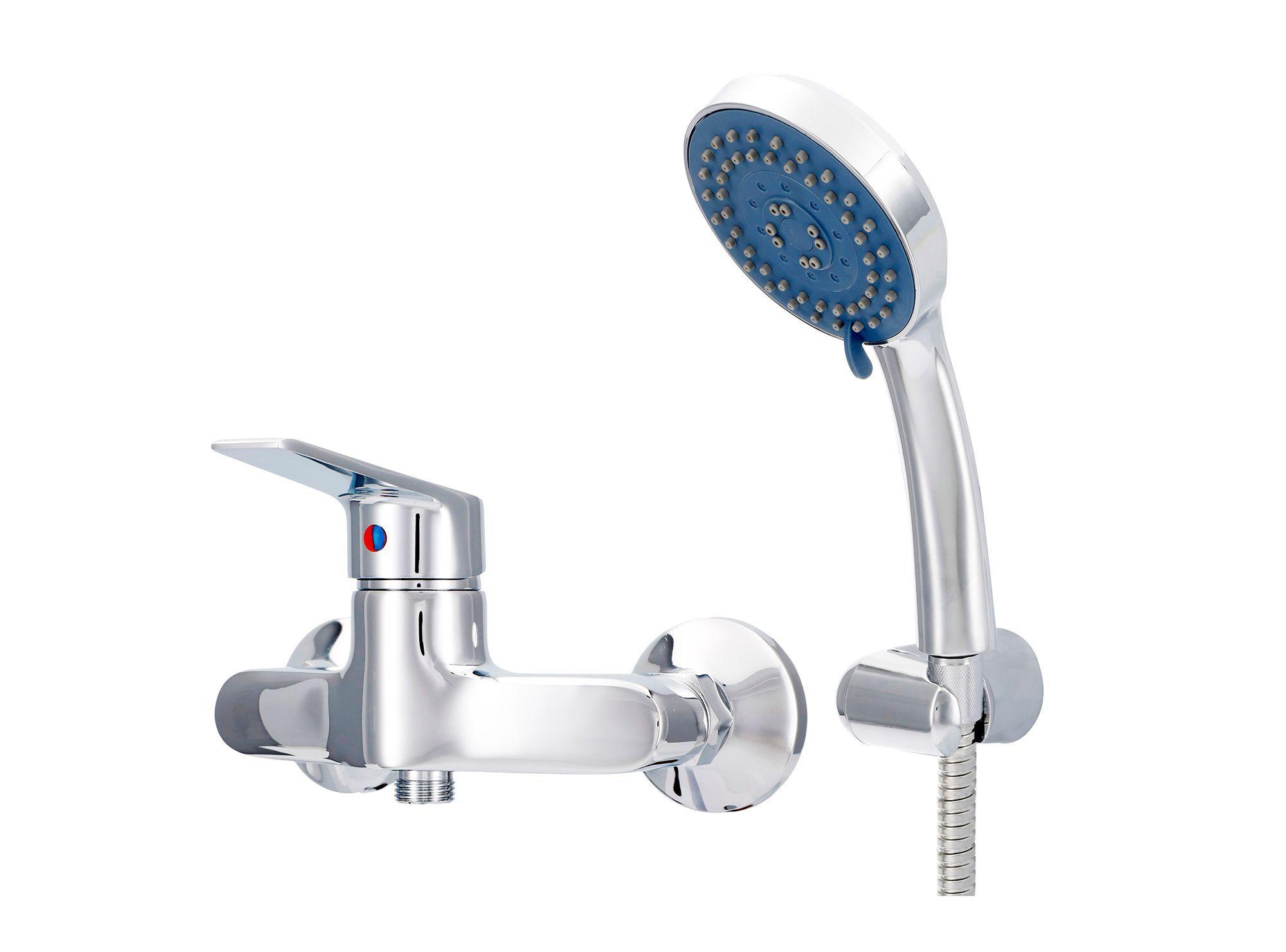 Monomando ducha receptáculo Loreto cromo Nibsa-2