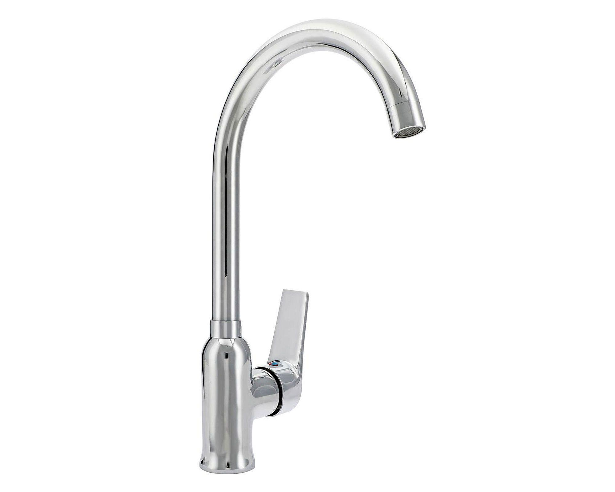 Monomando lavaplato vertical Loreto cromado Nibsa-0