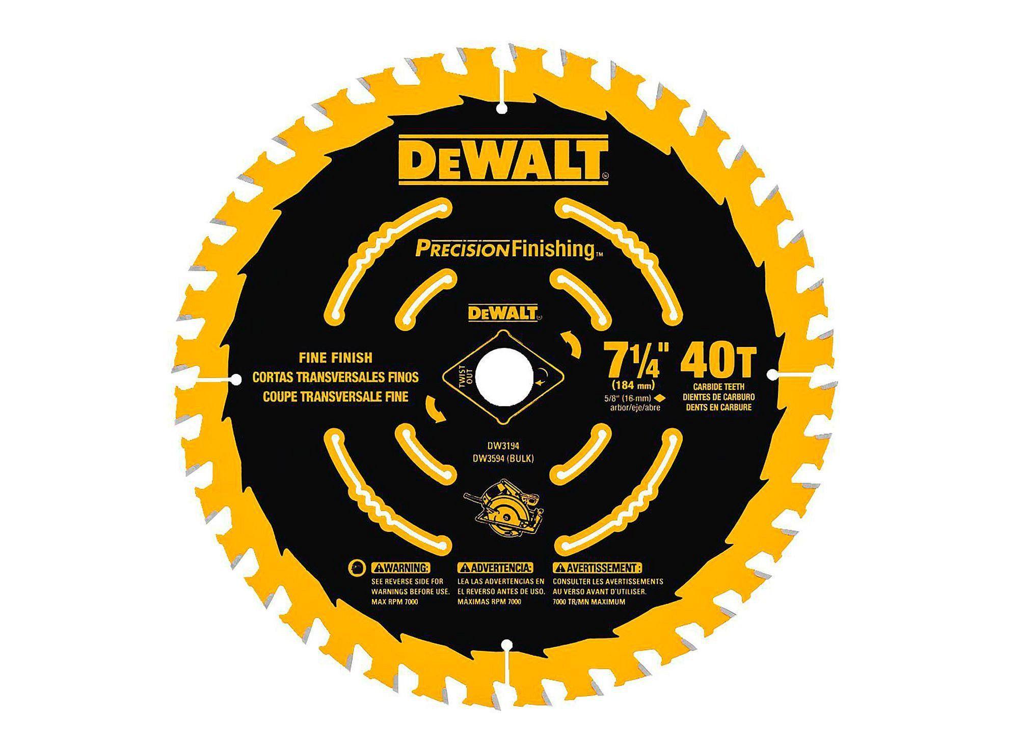 Disco sierra 7 1/4'' DW3194 40 dientes Dewalt-0