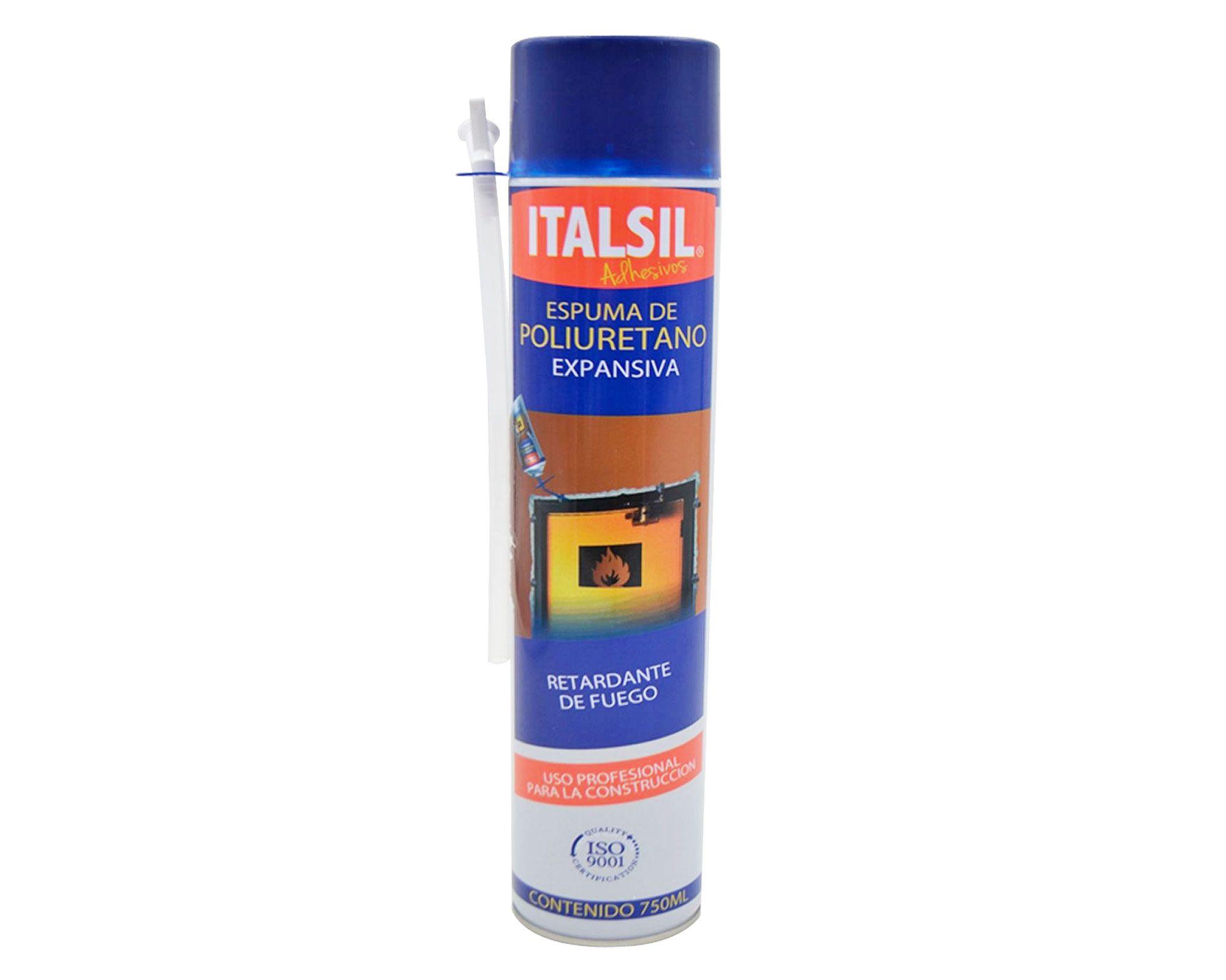 Espuma de poliuretano 750 ml Retardante de fuego Italsil-0