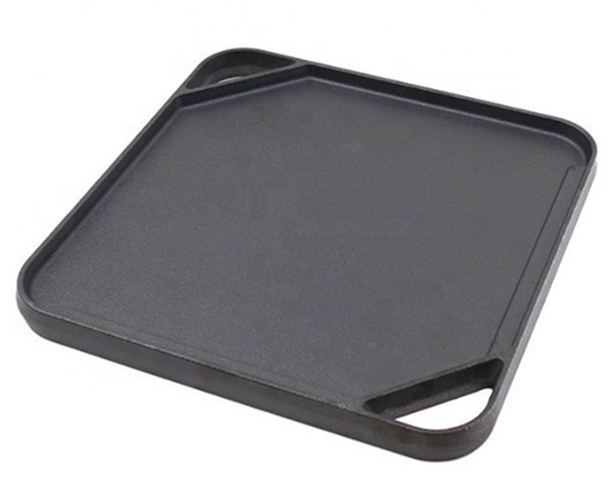 Plancha parrillera hierro fundido cuadrada Beef Maker-3