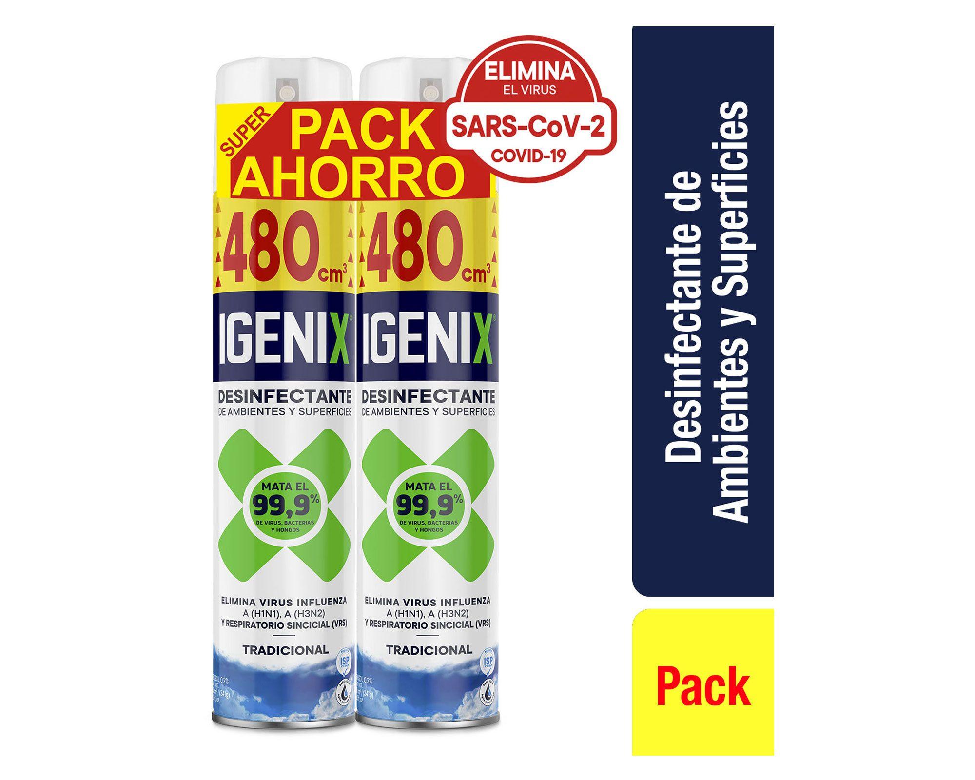 Desinfectante ambientes y superficies 480cc 2 unidades Igenix-0