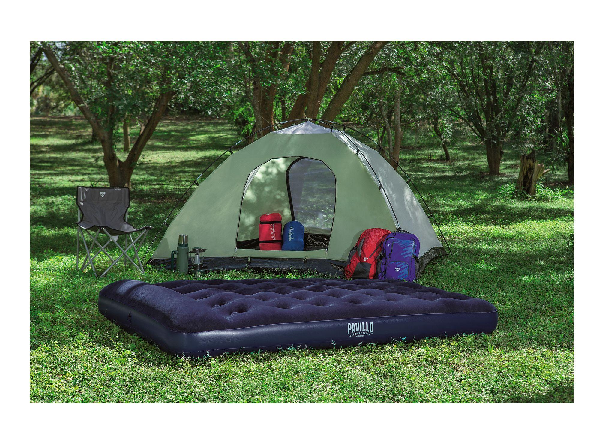 Colchón inflable doble 191x137x23 cm inflador de pie Bestway-8
