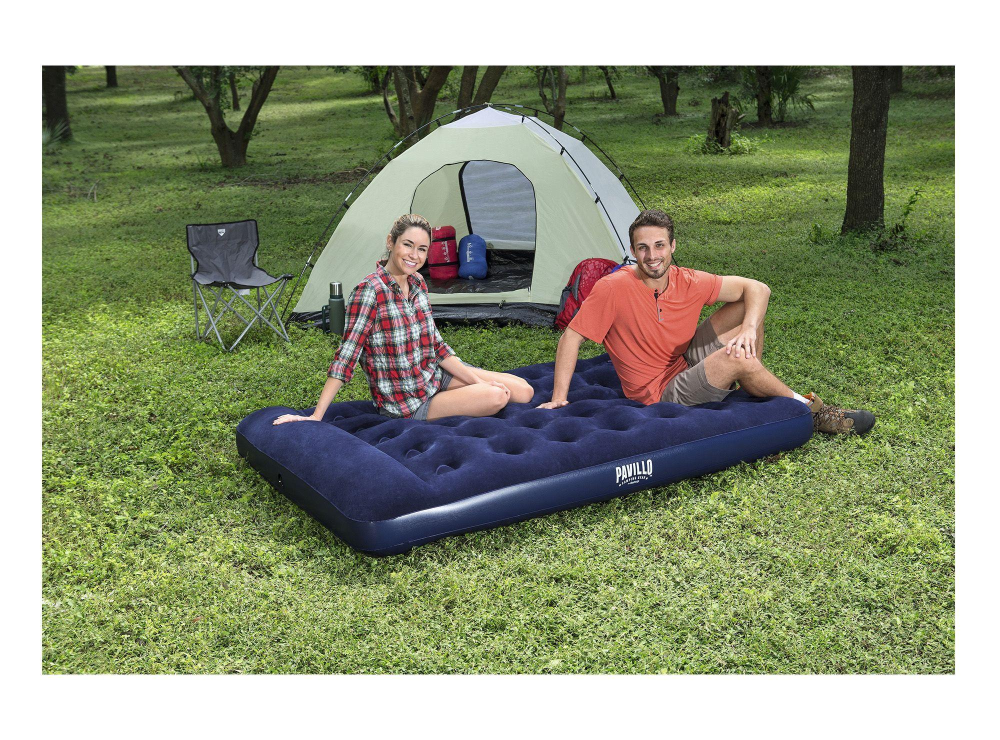 Colchón inflable doble 191x137x23 cm inflador de pie Bestway-6