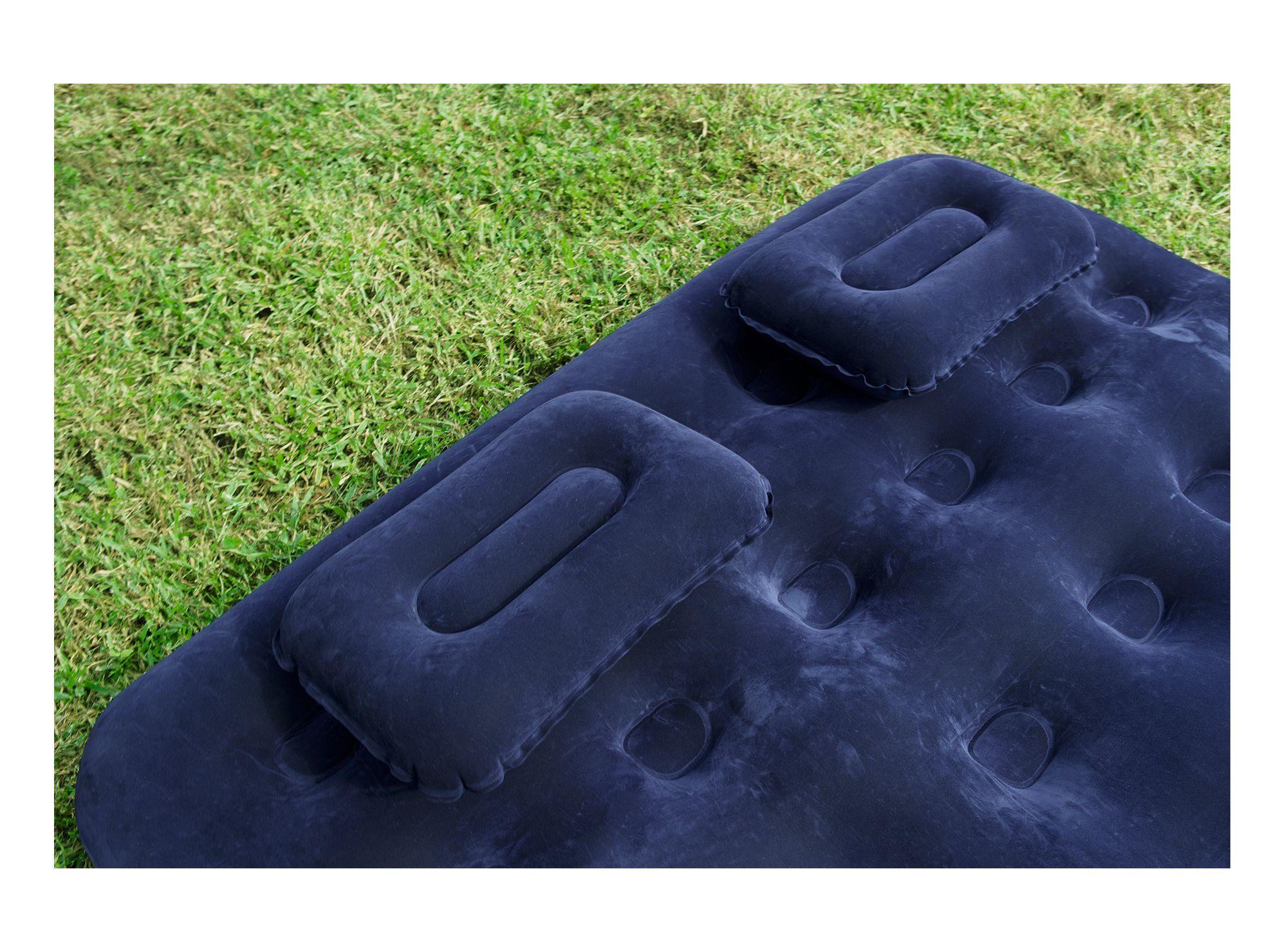 Colchón inflable doble 203x152x22 cm + inflador + 2 almohadas Bestway-2