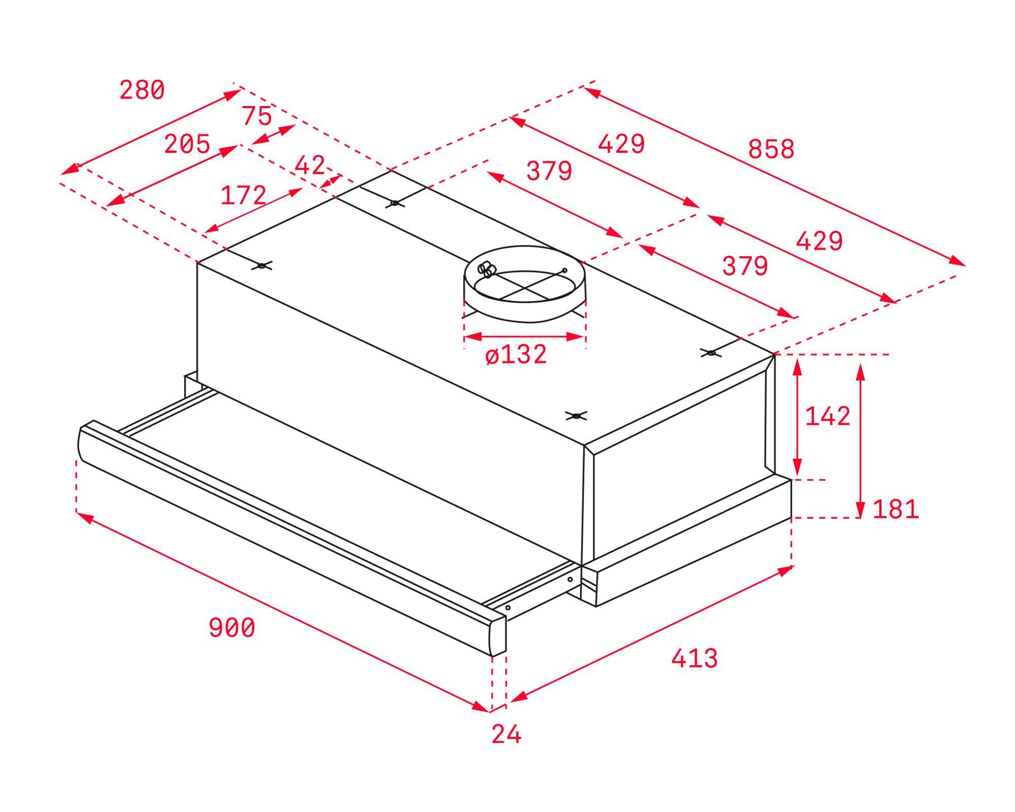 Campana retráctil 240W TL-9310 inox Teka-7