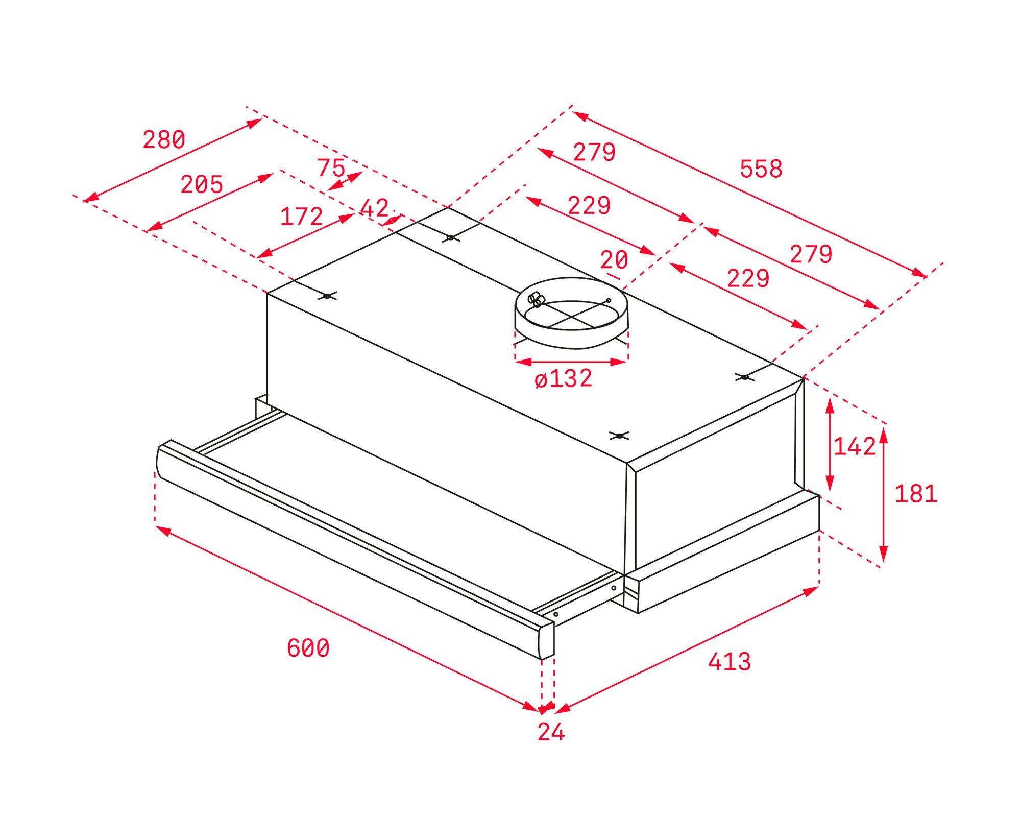 Campana retráctil 240W TL-6310 inox Teka-7