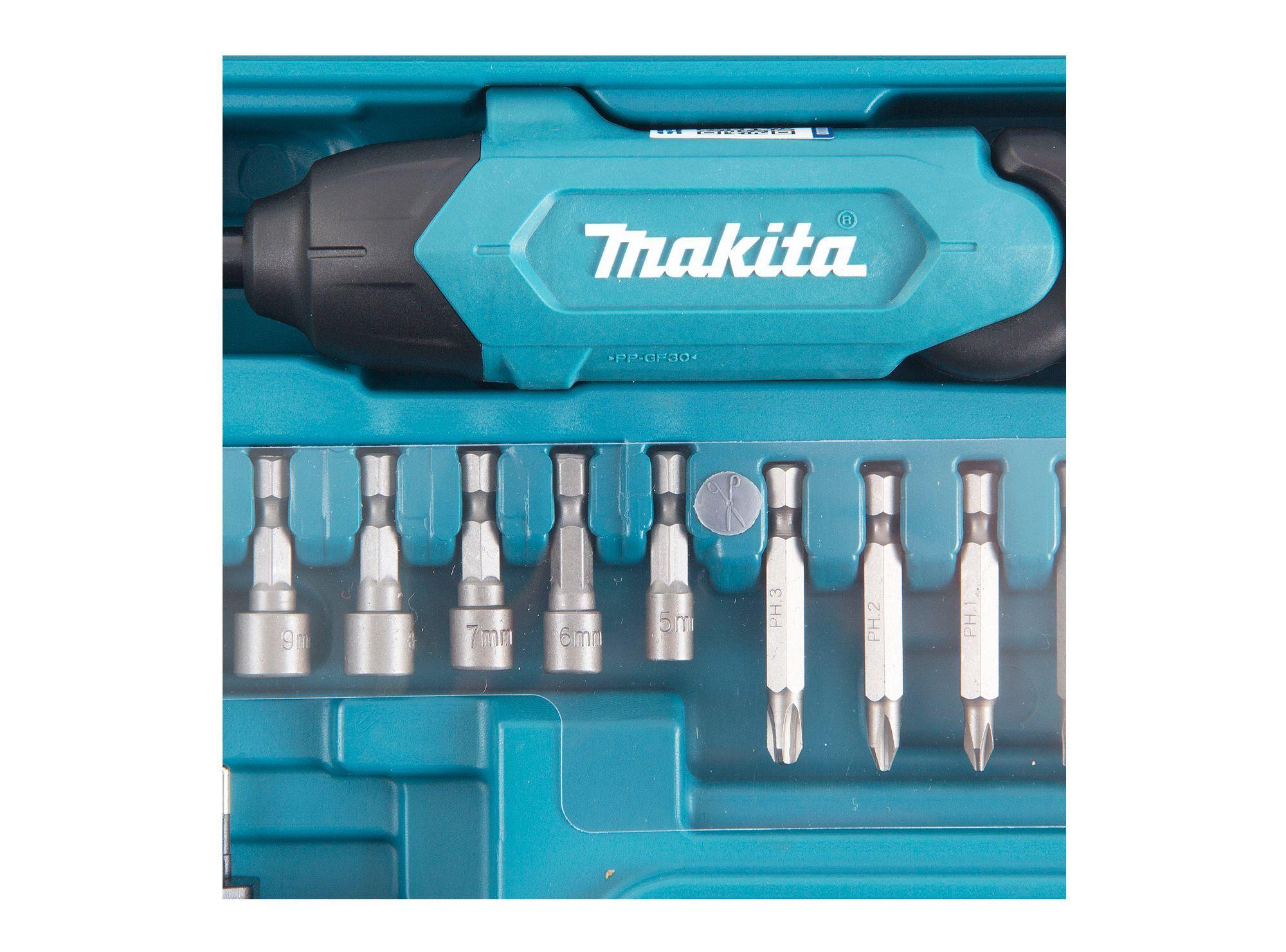 Atornillador inalámbrico 3.6V DF001DW + 81 accesorios Makita-4