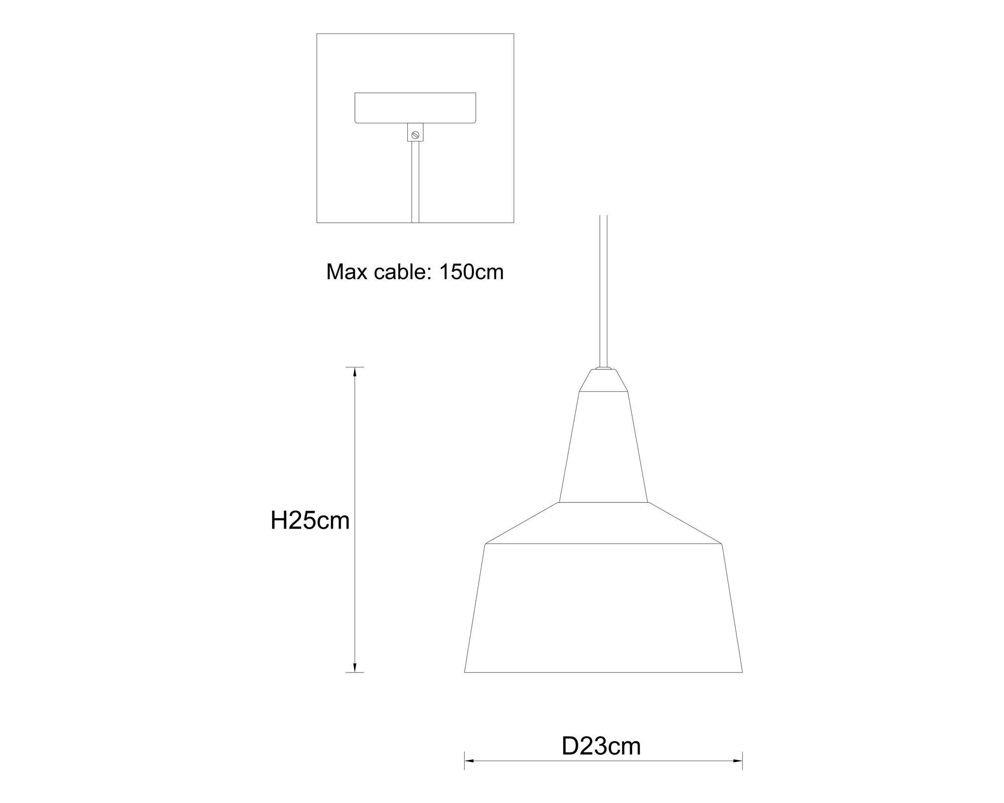 Lámpara colgar 1L E27 Wallas blanco Abitare-3