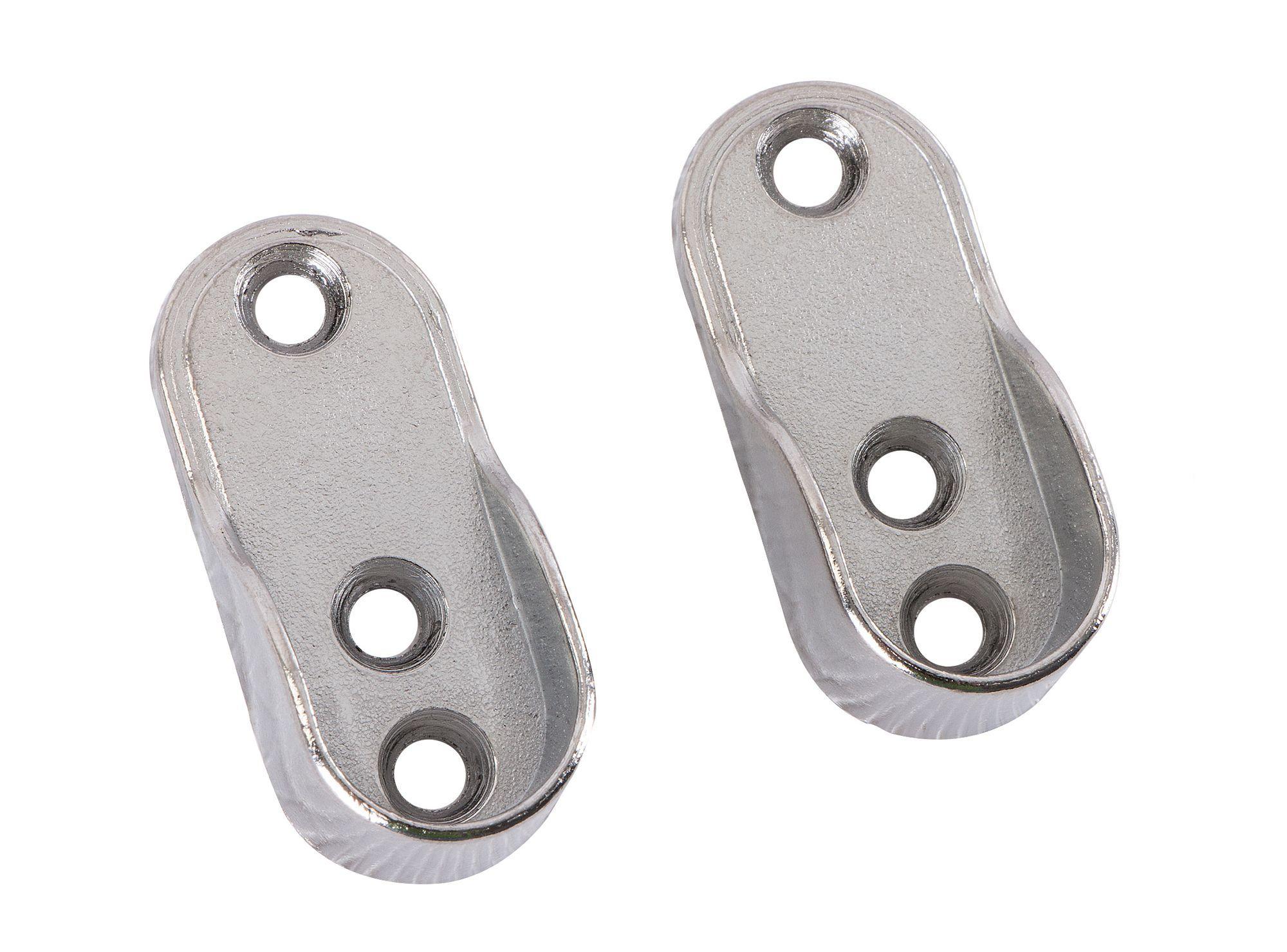 Soporte pared barra closet cromo x2 unidades hbt-1