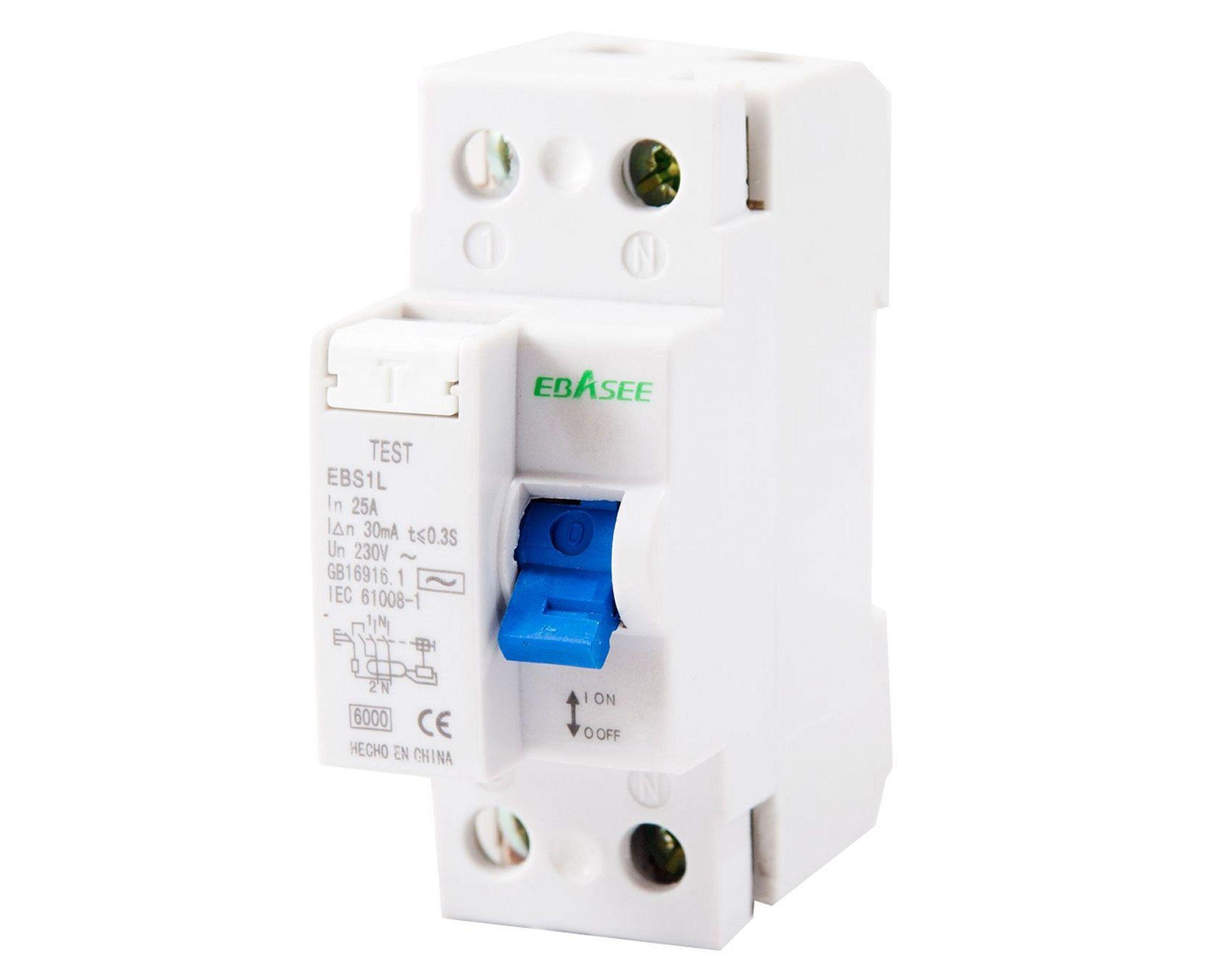 Interruptor diferencial 2 polos EBS1L blanco Ebasee-2
