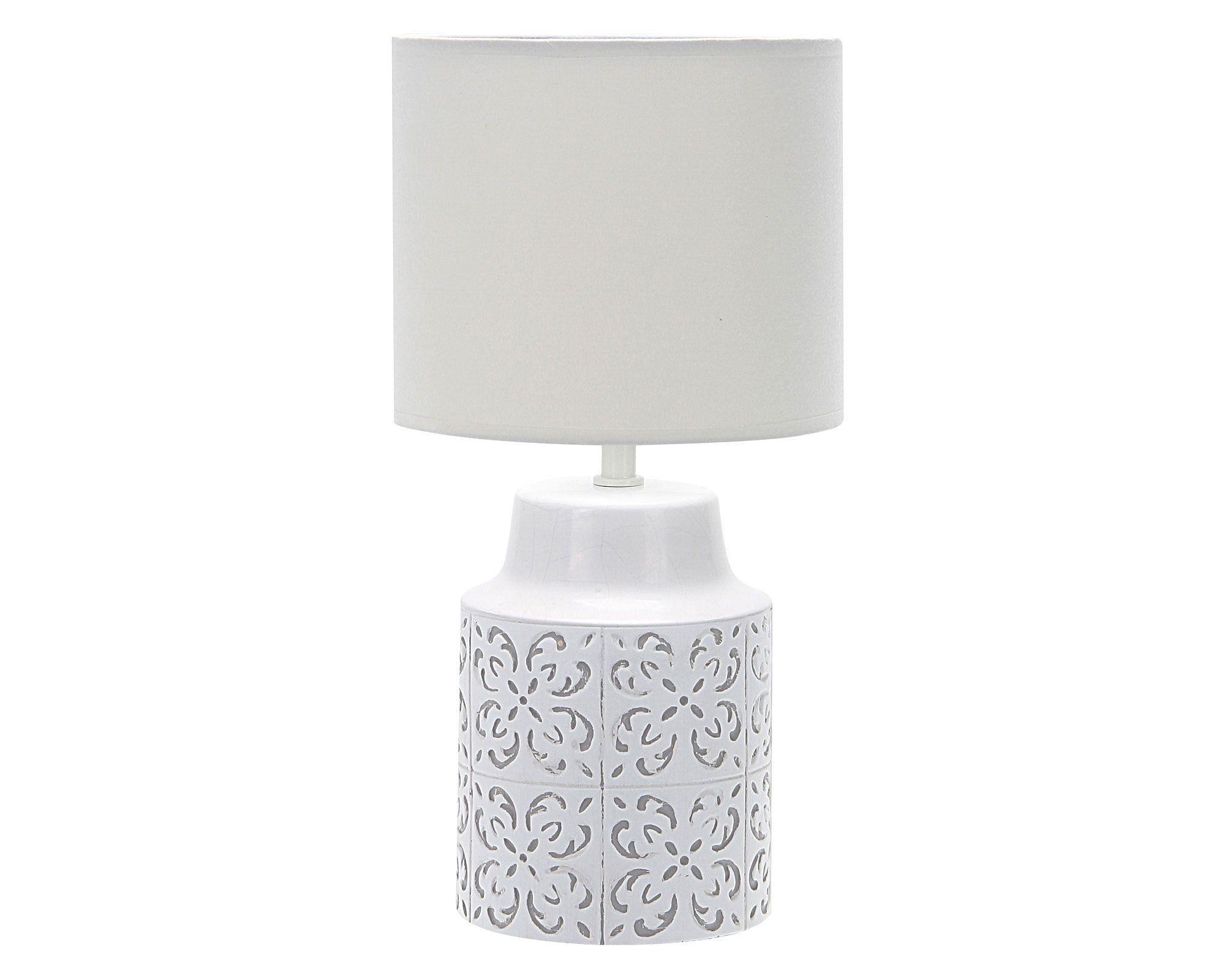 Lámpara sobremesa 1L E27 Ibera blanco/gris Abitare-0