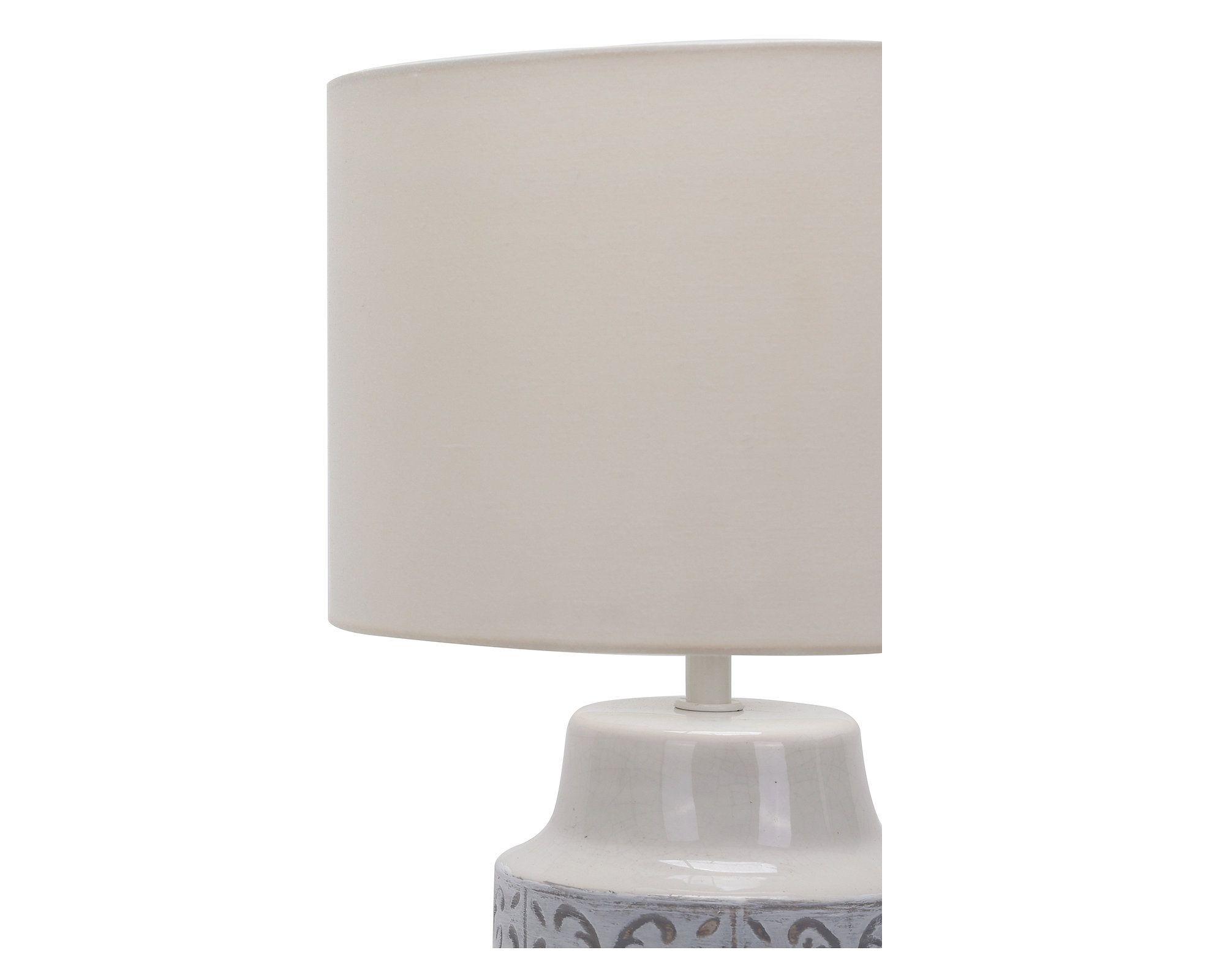 Lámpara sobremesa 1L E27 Ibera blanco/gris Abitare-2