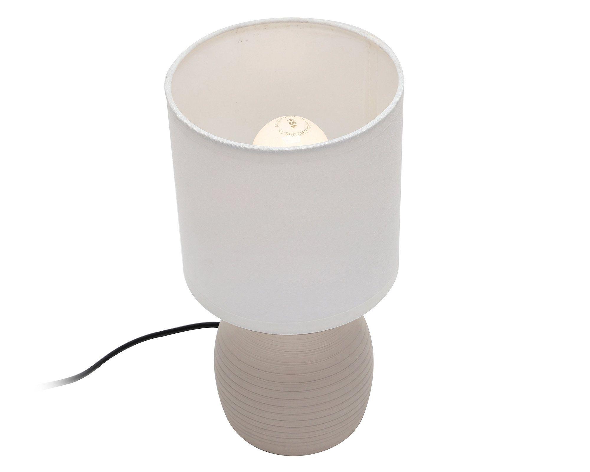 Lámpara sobremesa 1L E27 concreto beige Abitare-1