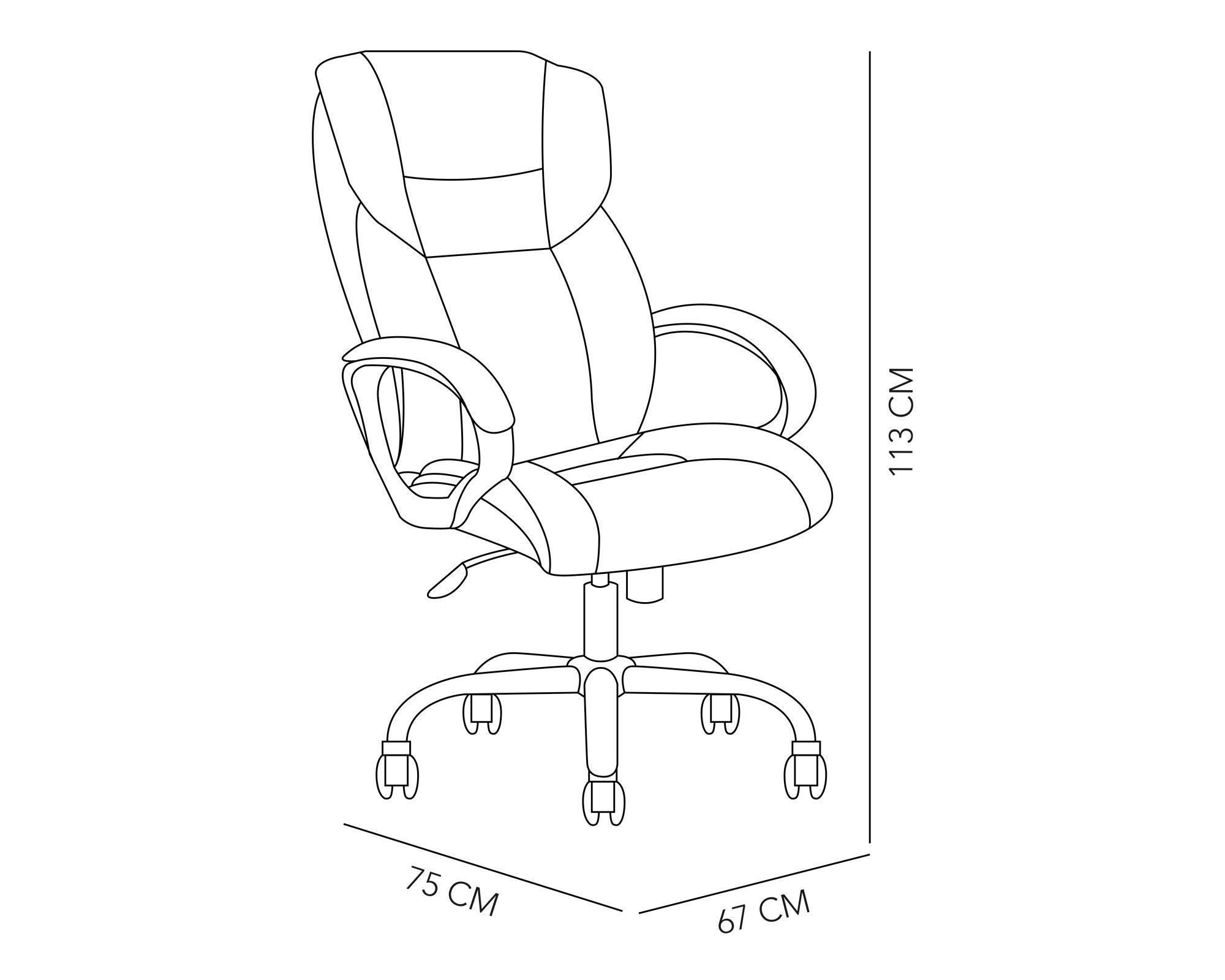 Silla de escritorio ejecutiva 6646 negro M+Design-4
