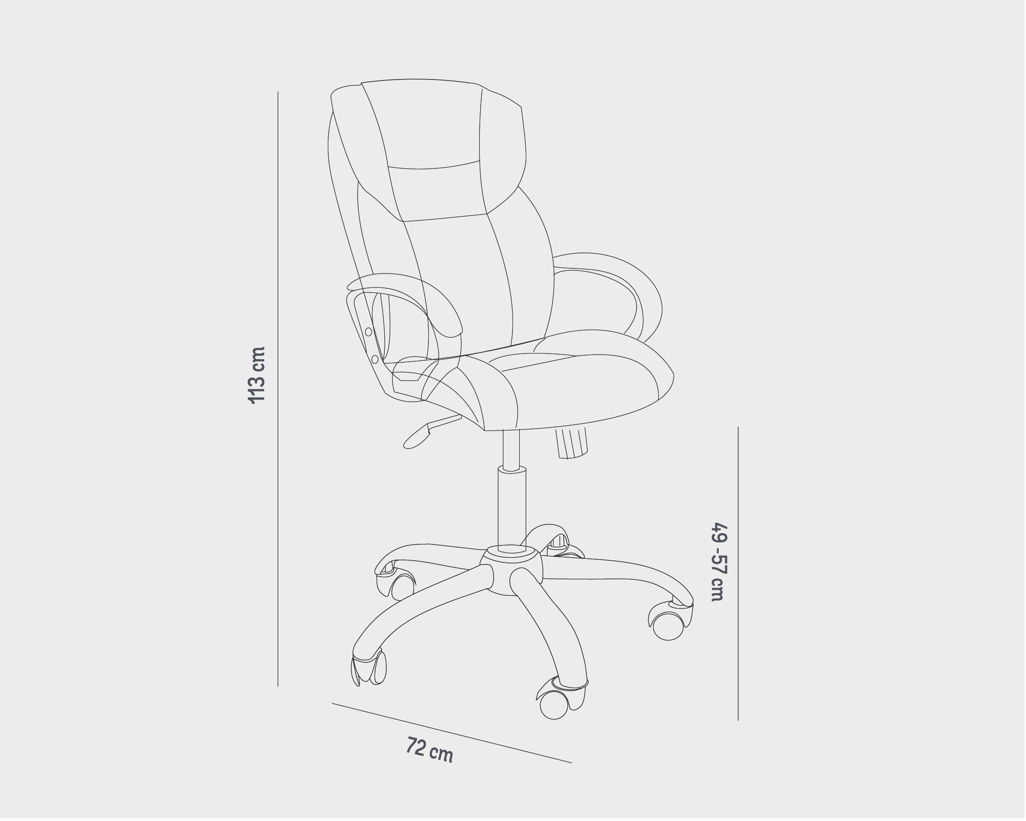 Silla de escritorio ejecutiva 6646 negro M+Design-5