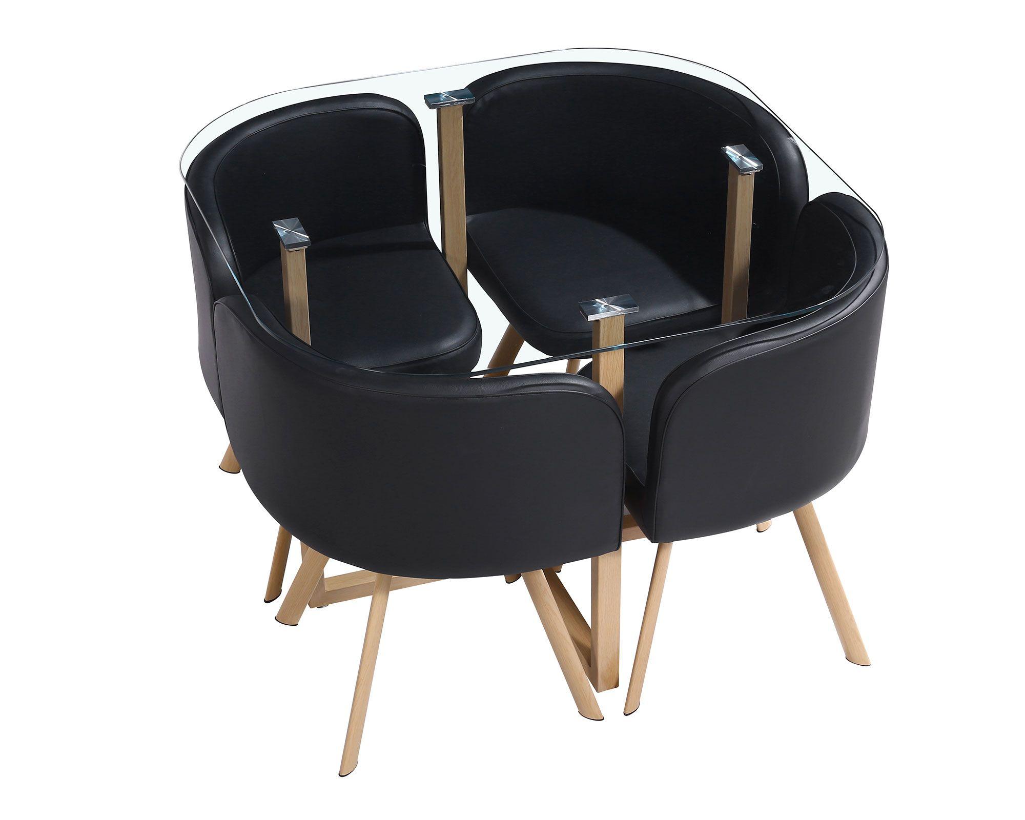 Comedor 4 sillas Pizza negro M+Design-4