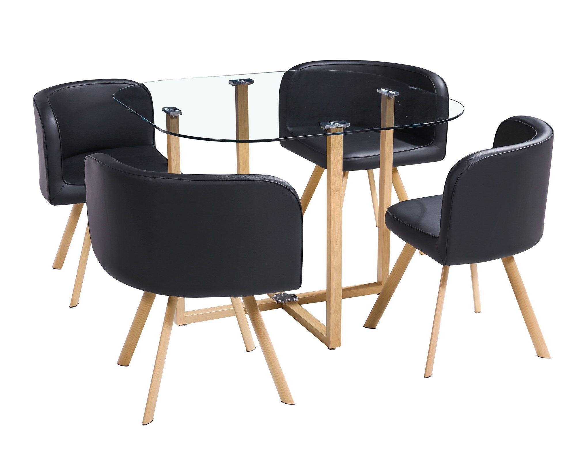 Comedor 4 sillas Pizza negro M+Design-2