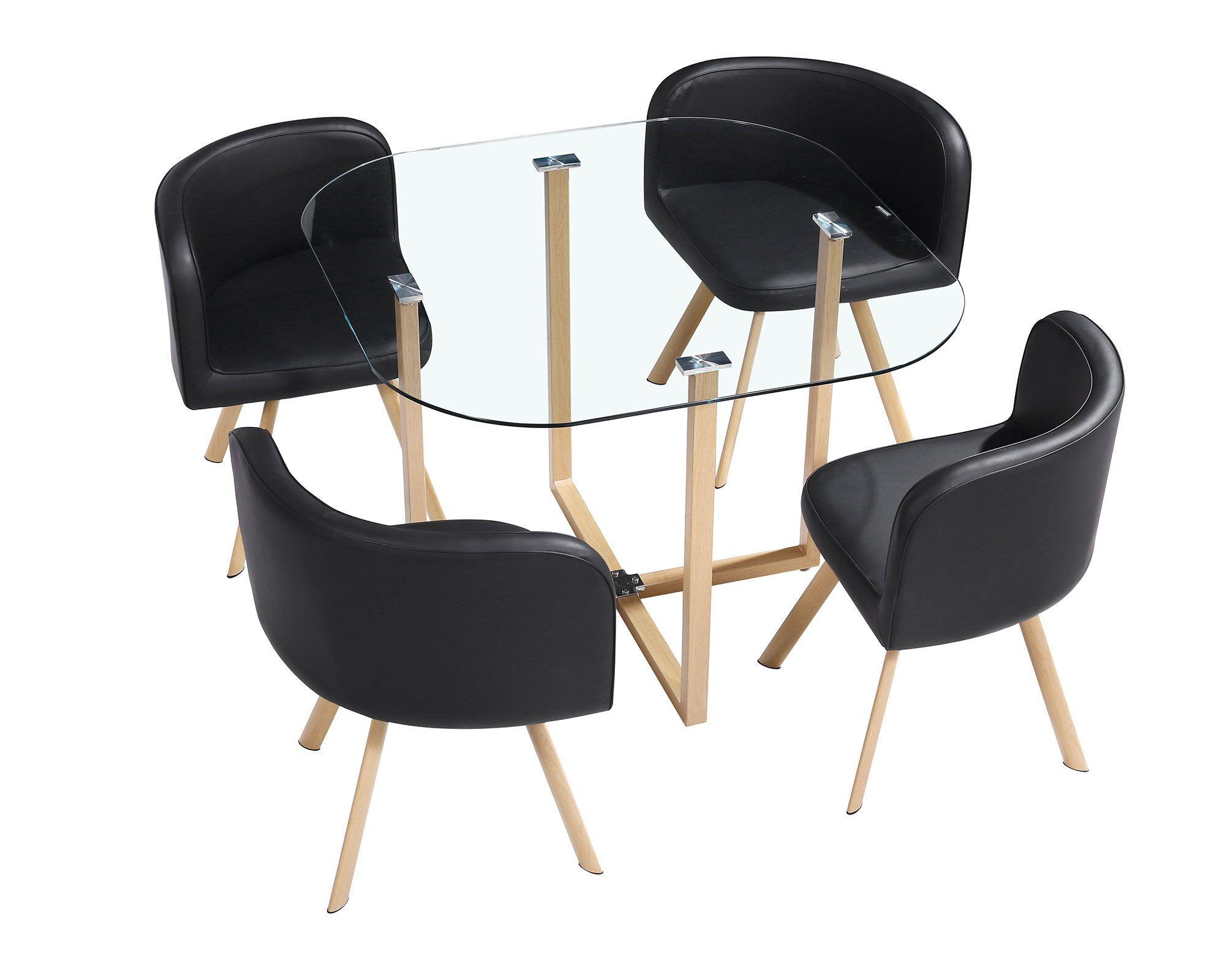 Comedor 4 sillas Pizza negro M+Design-3
