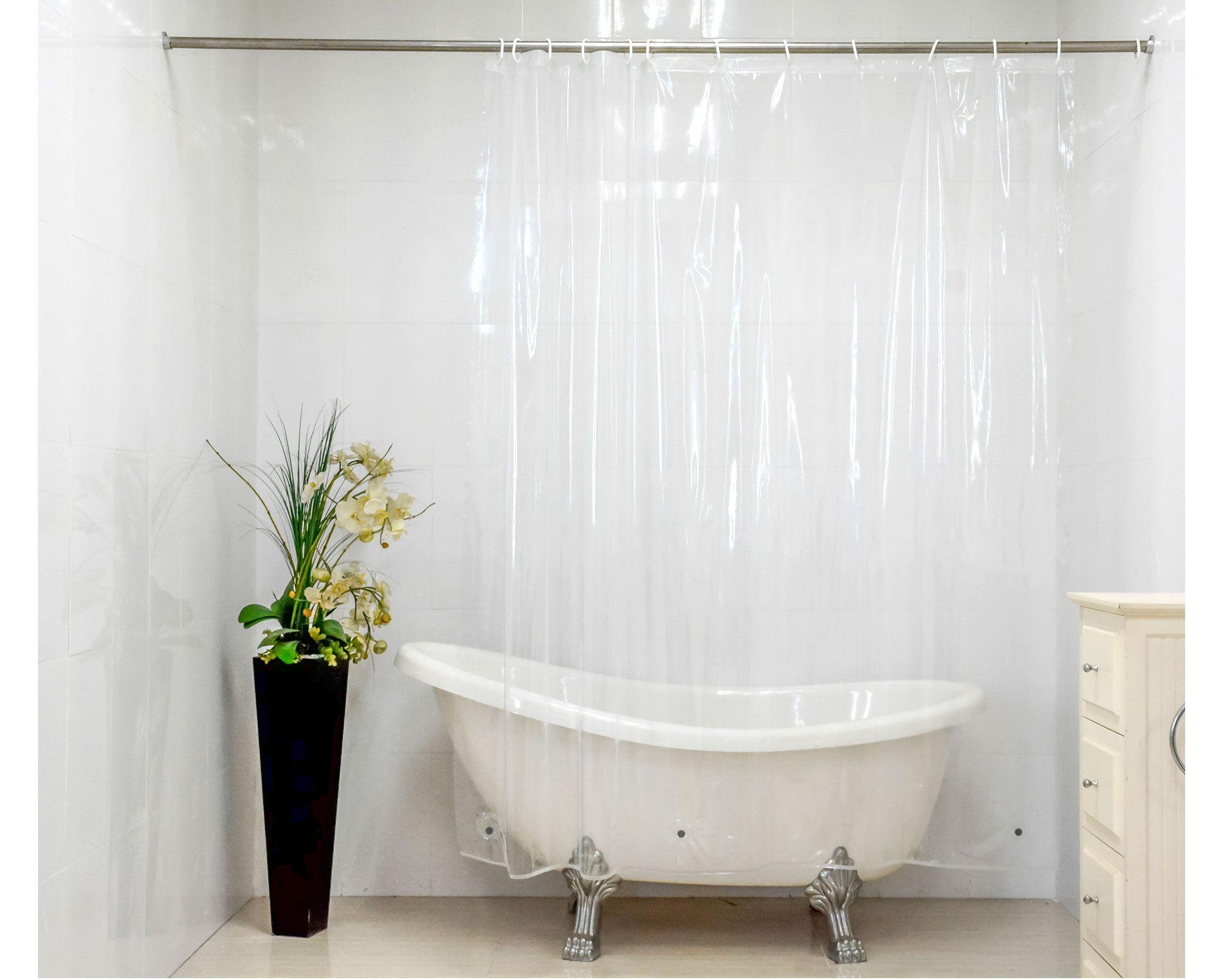 Forro cortina baño 180x180 cm Premium transparente Cotidiana-3