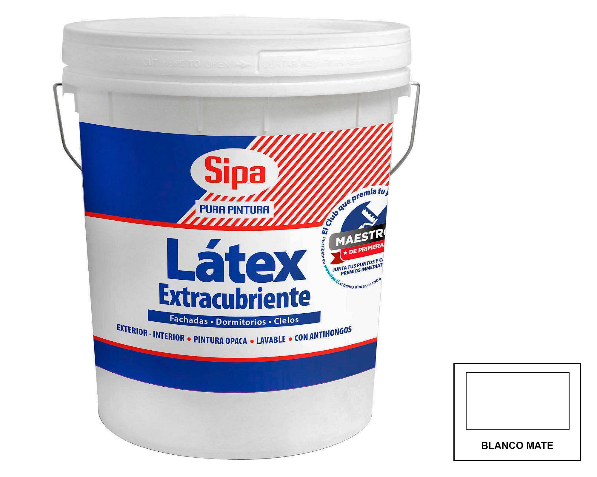 Látex 1 tineta Extracubriente blanco mate Sipa-2