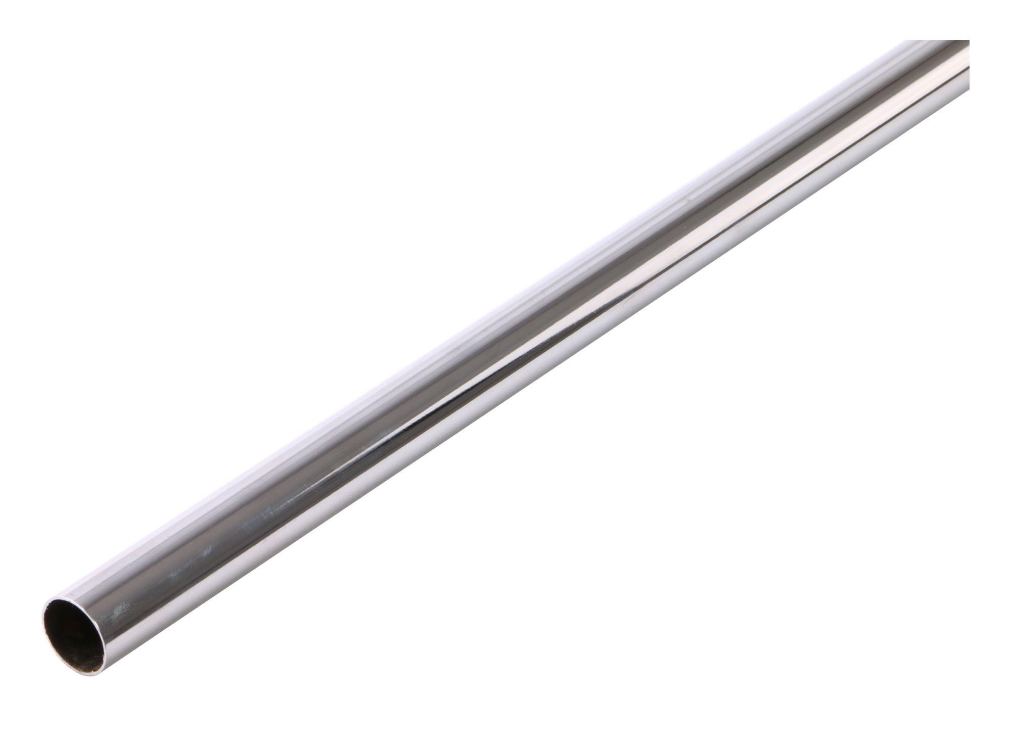 Tubo cortina 16 mm 2 m cromado Metalhsa-0
