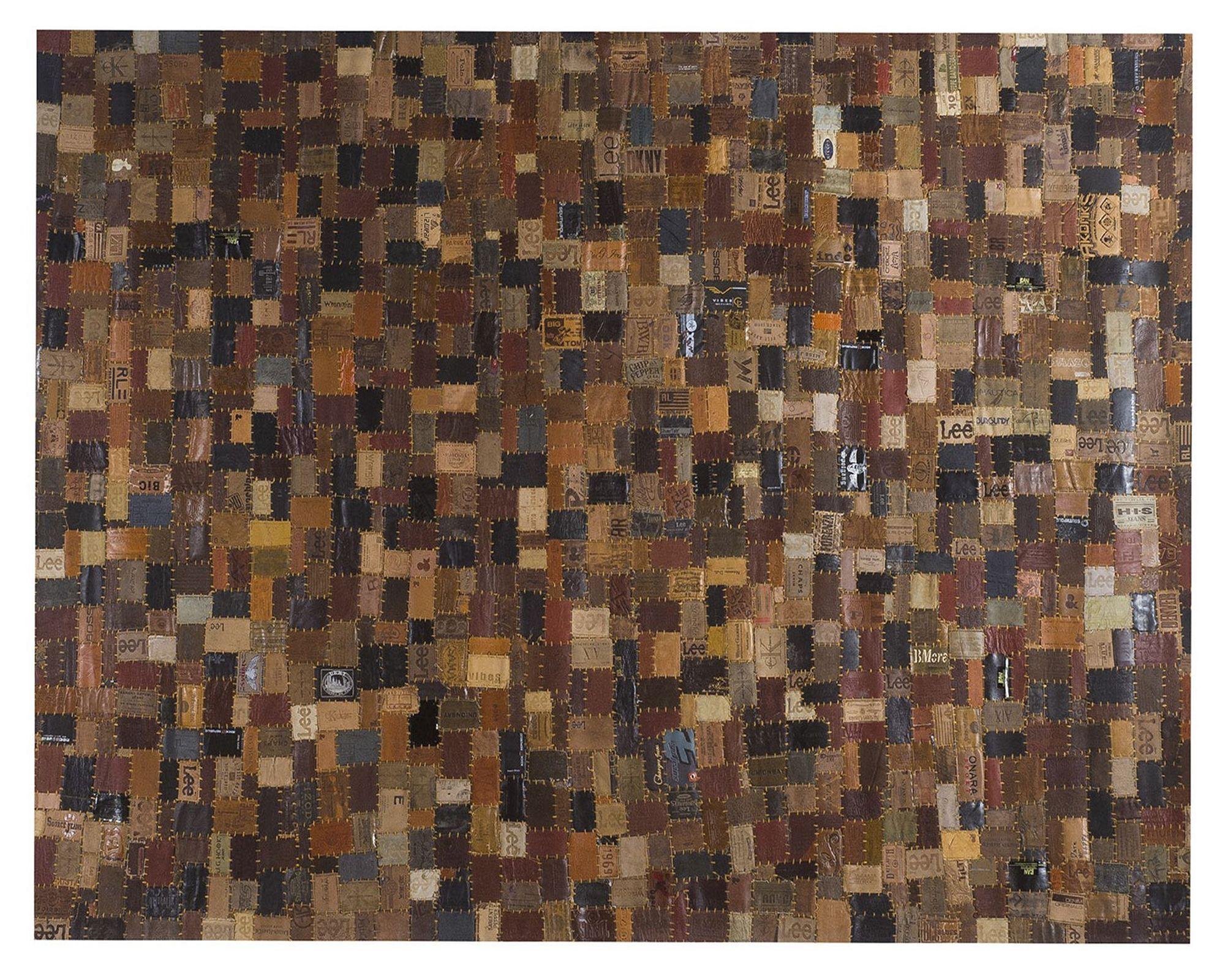 Alfombra 230x160 cm Leather patch café Dib-0