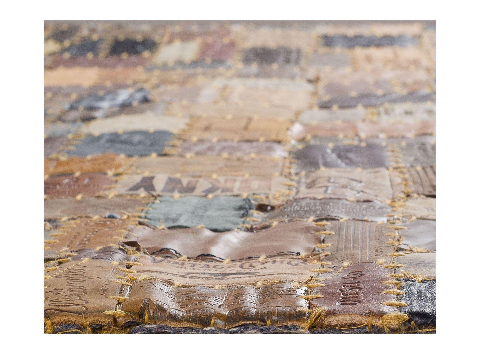 Alfombra 230x160 cm Leather patch café Dib-1