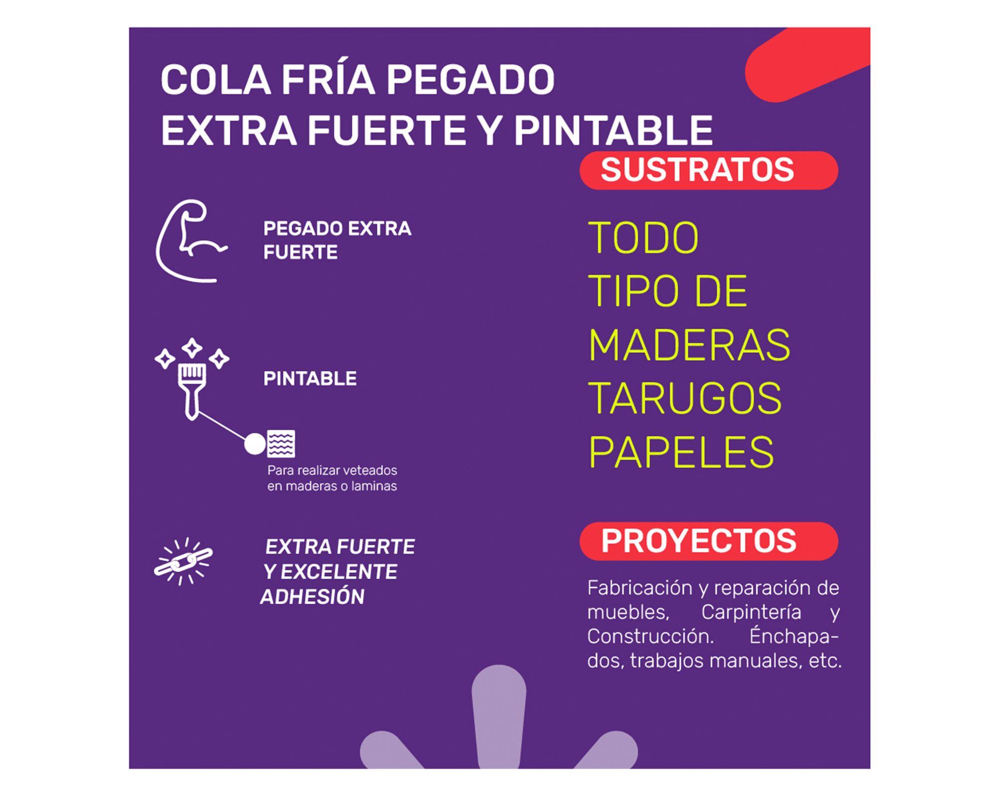 Cola fría Madera Pintable 1/2 kg-4