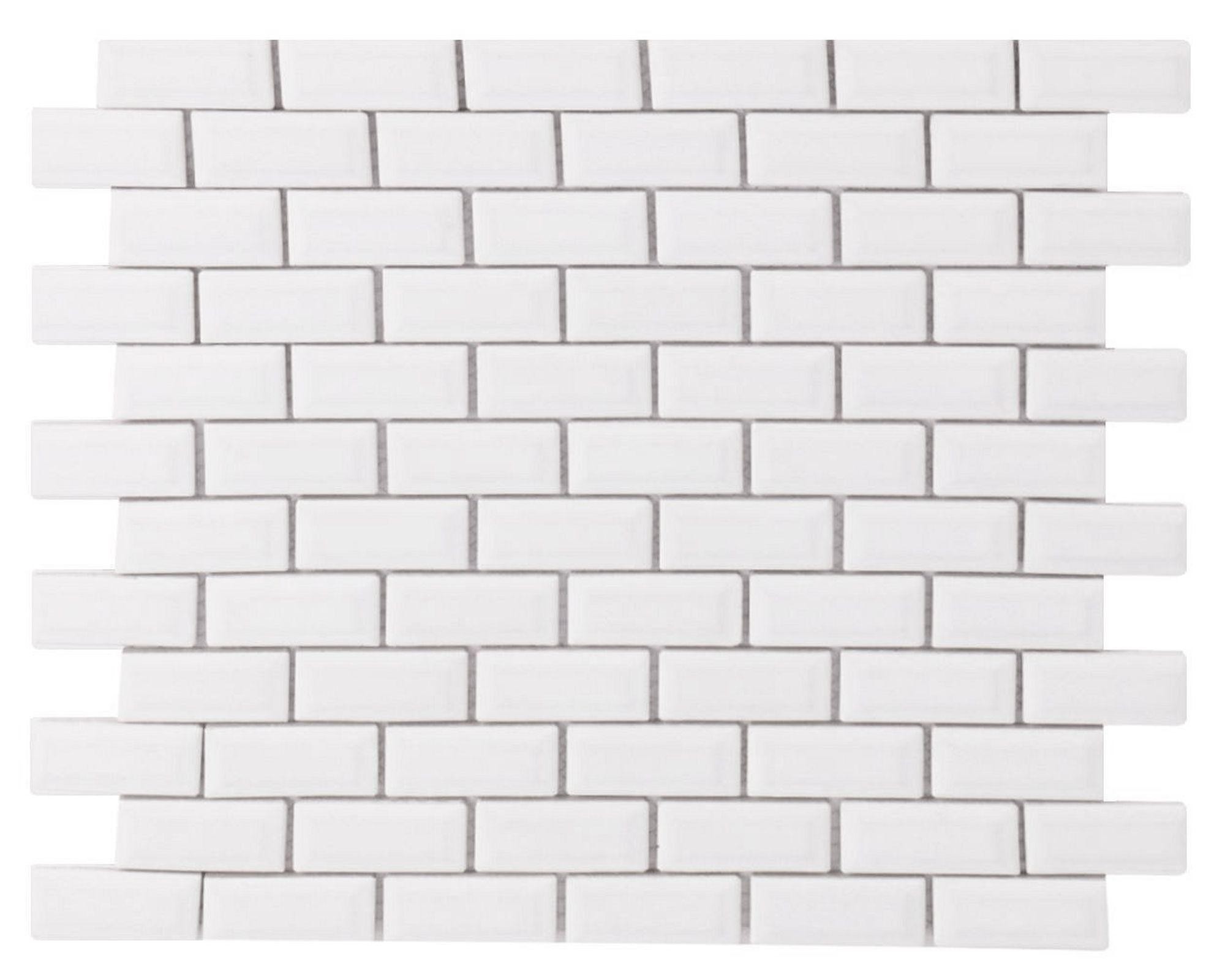 Malla cerámica 30x30 cm biselado blanco Norglas-2