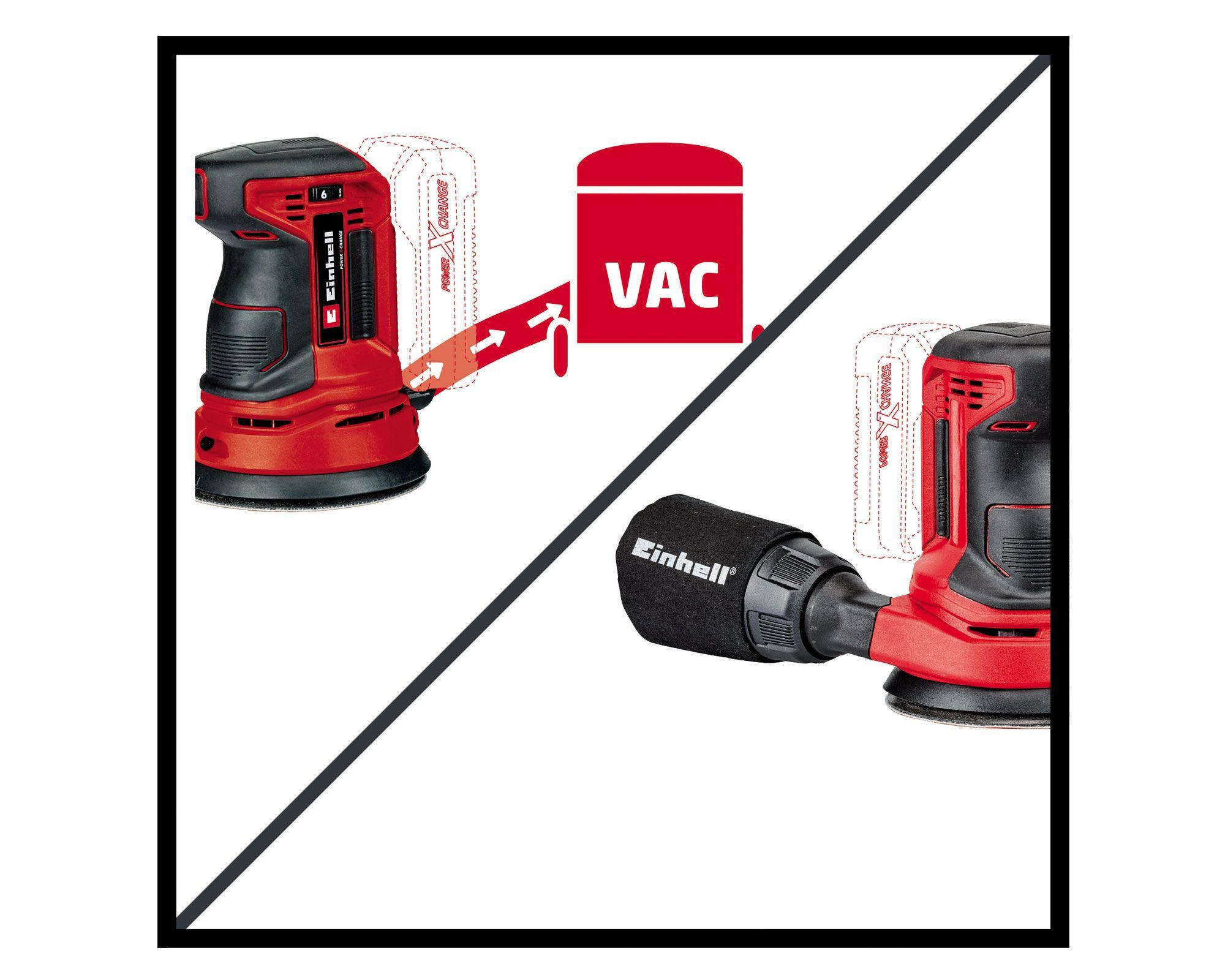 Lijadora orbital inalámbrica 18V TE-RS 18 Li Solo Einhell-3