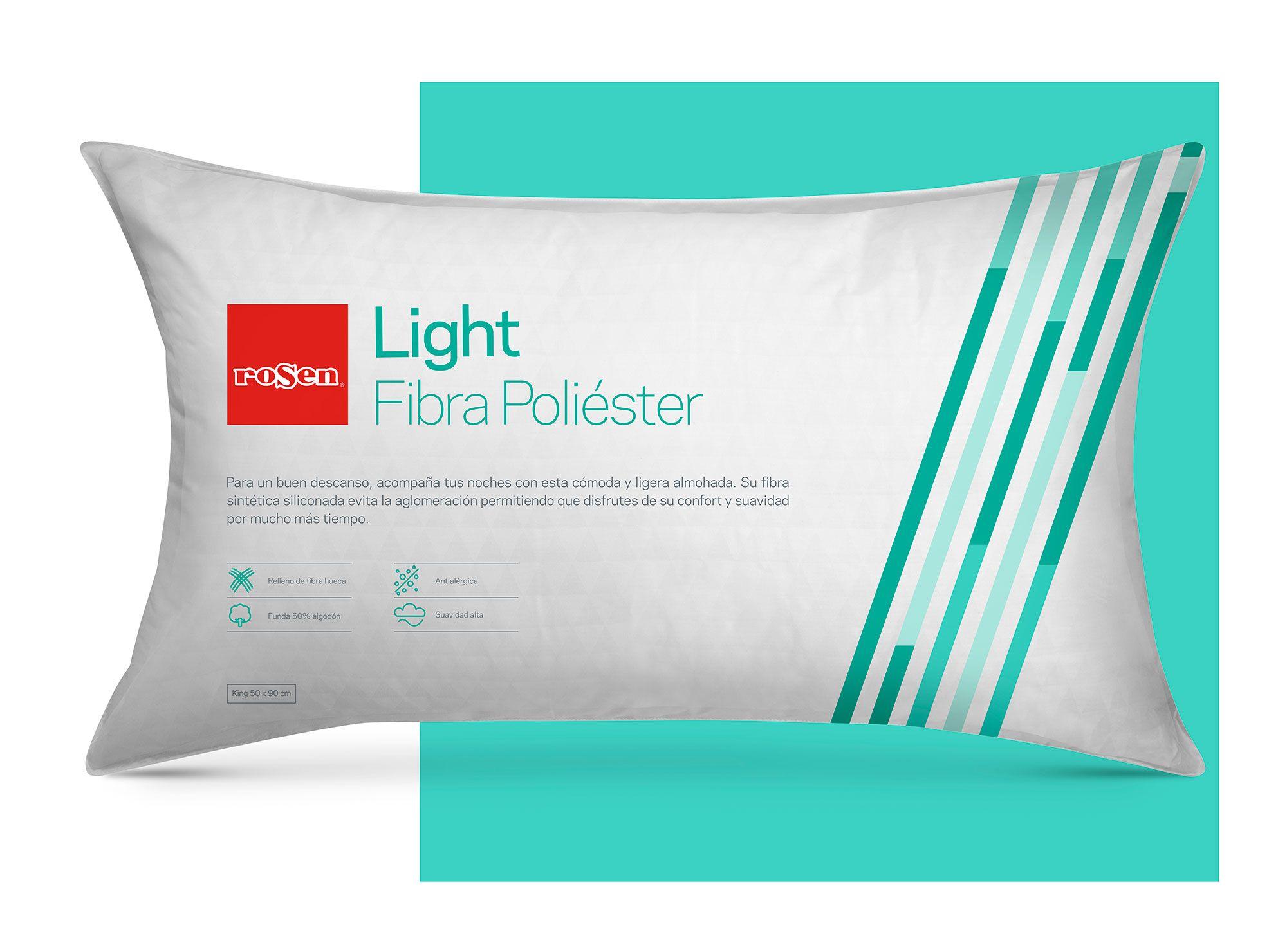 Almohada 50x90 cm Soft Light blanco Rosen-5