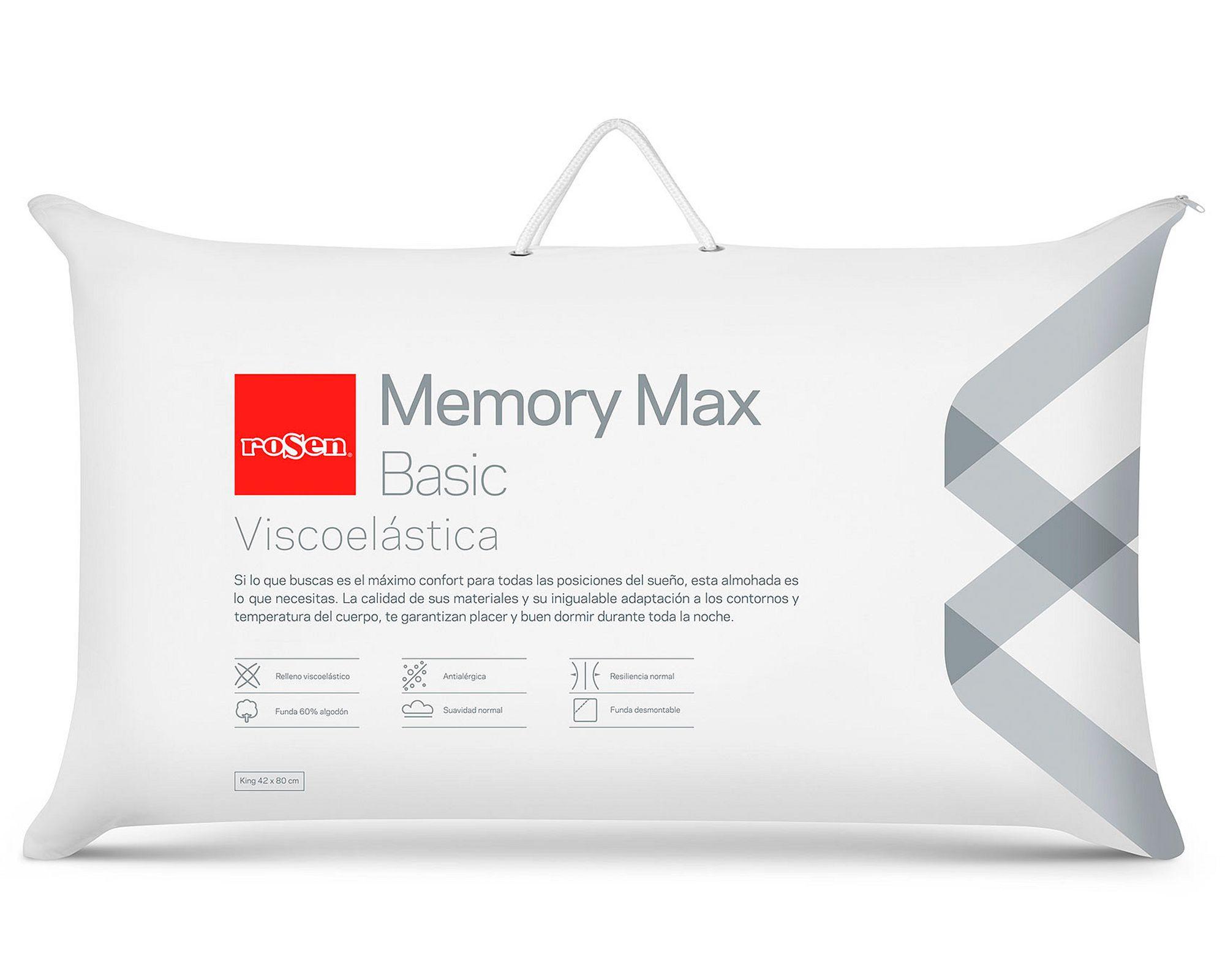 Almohada viscoelástica 42x80 cm Memory max blanco Rosen-5