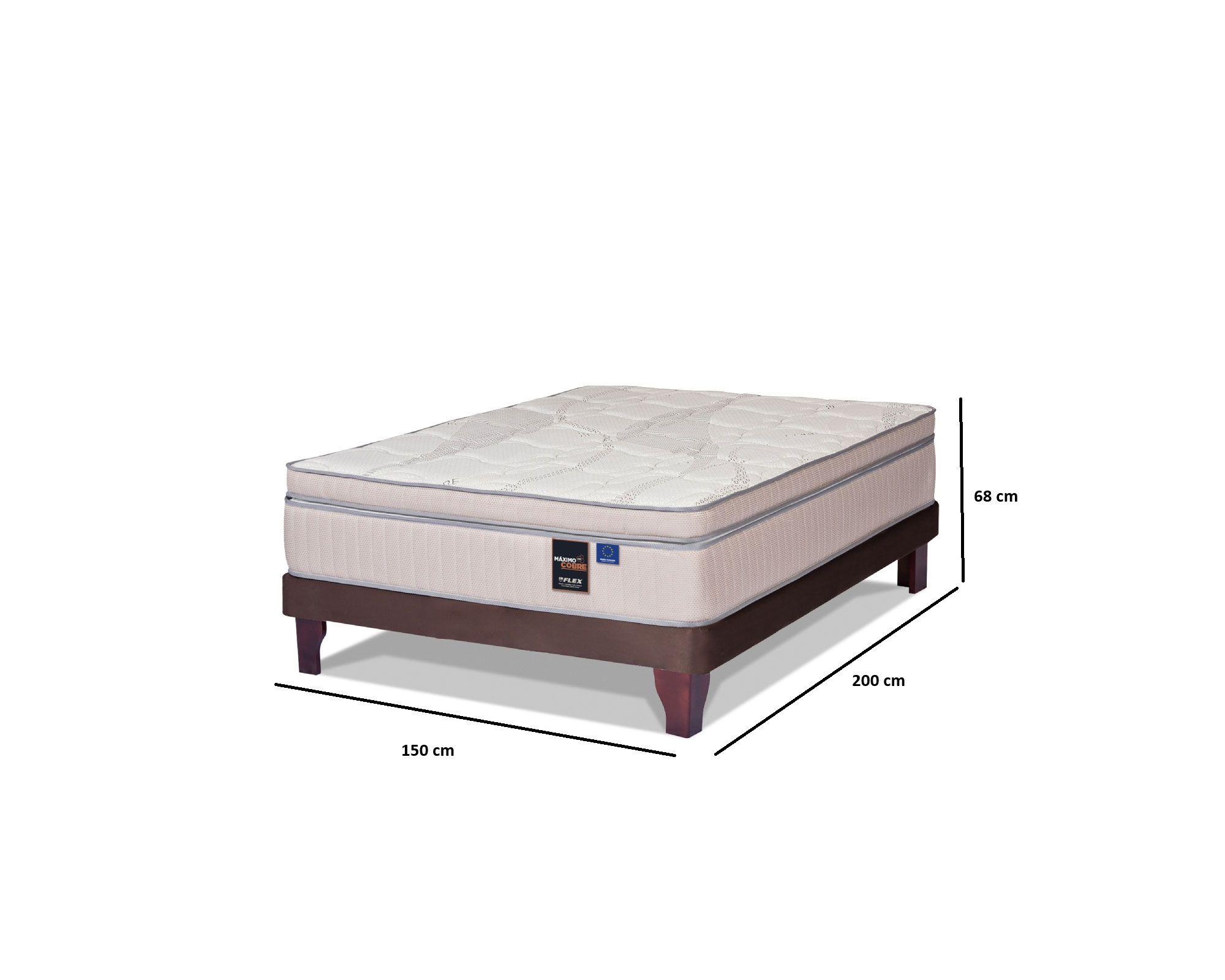 Cama europea 2 plaza Máximo Cobre + set muebles Colonia-5