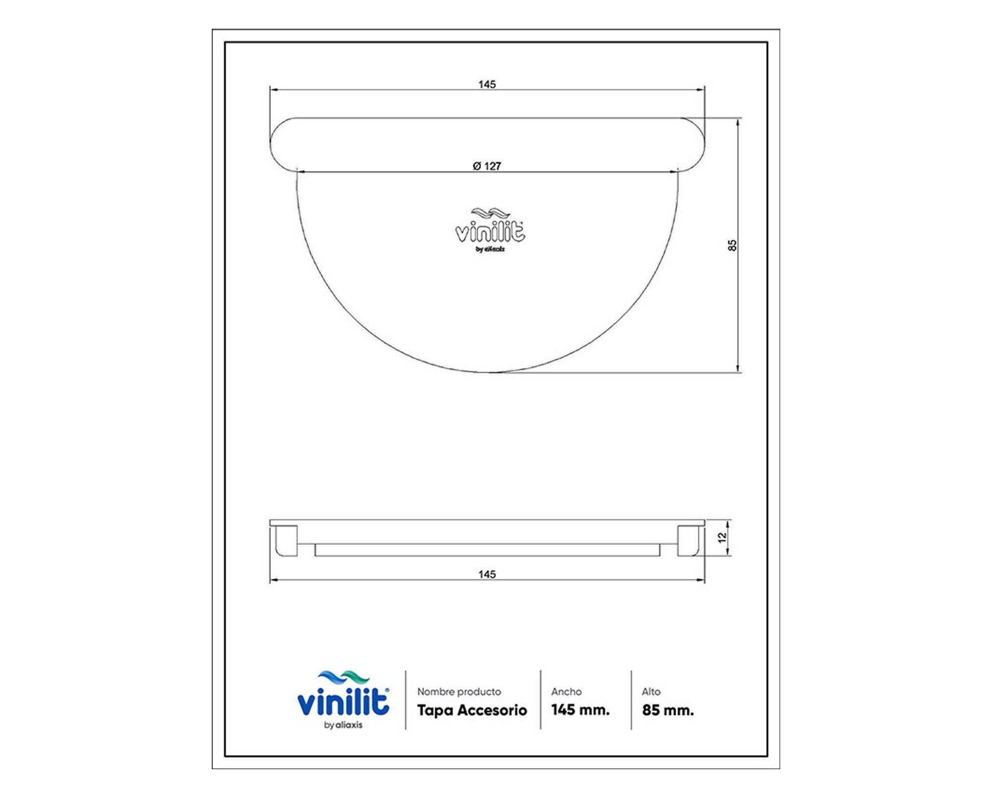 Tapa canaleta PVC blanco v-2