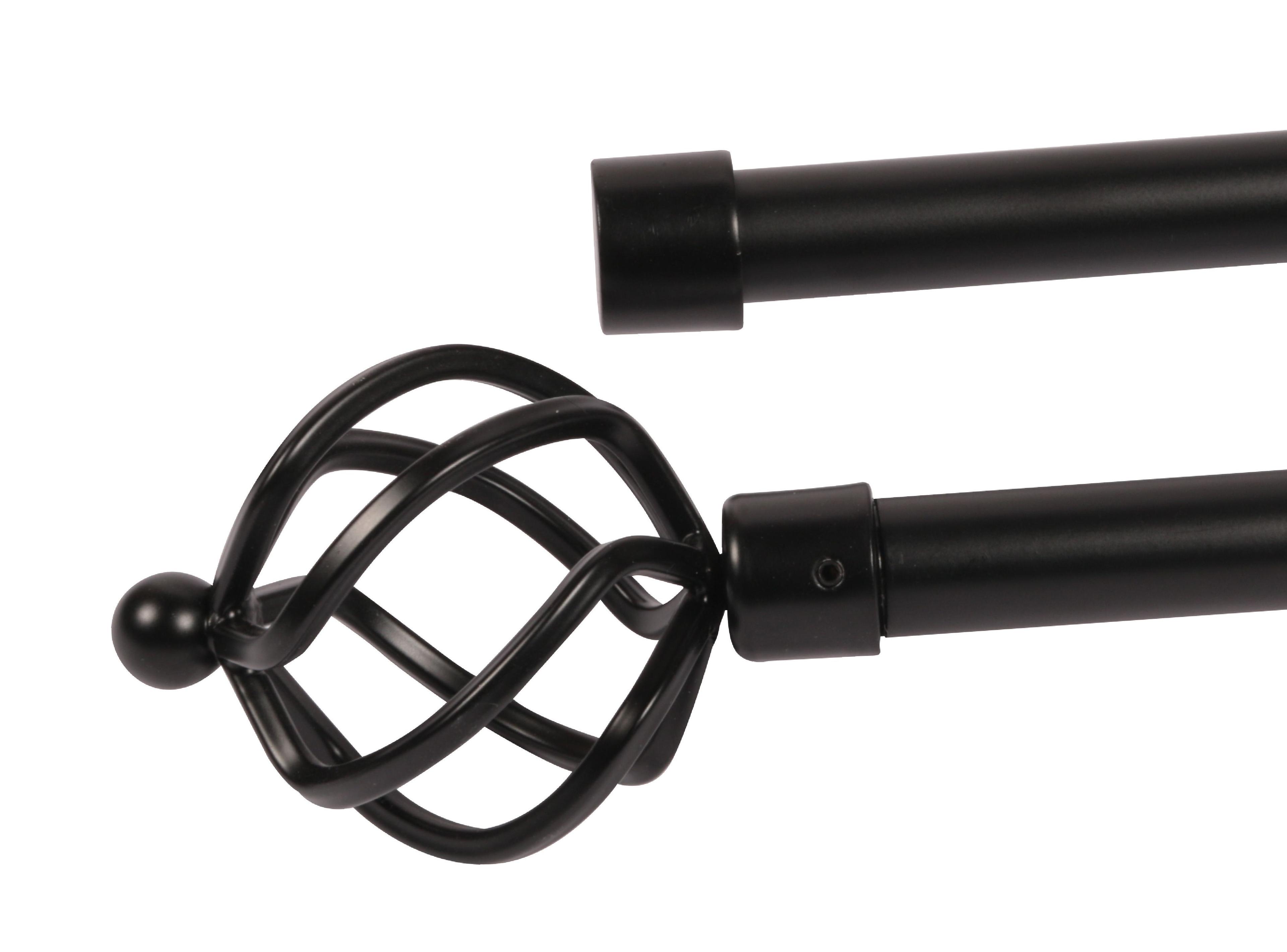 Barra extensible 120/210 cm piña negro Cotidiana-2