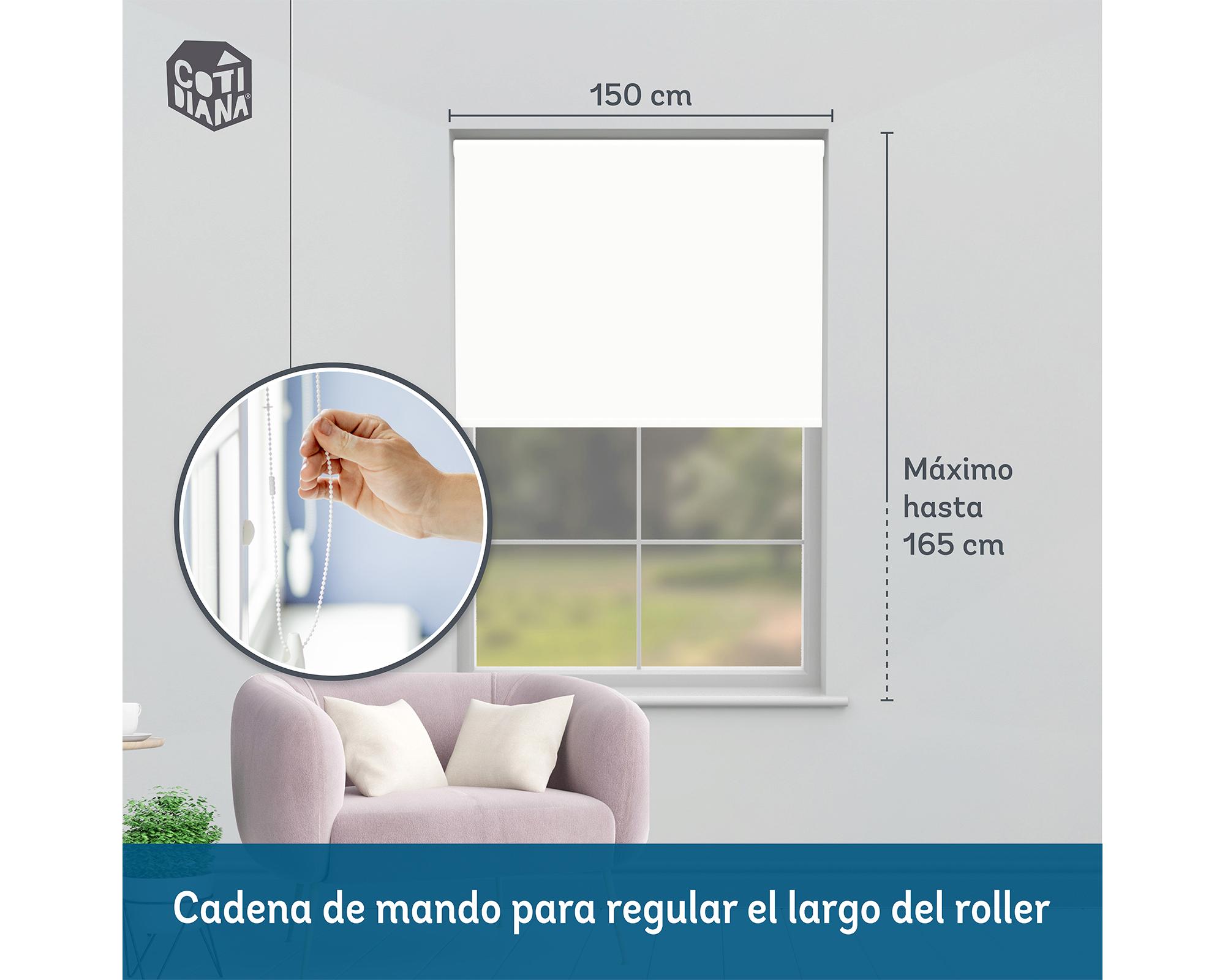 Cortina roller blackout 150x165 cm café Cotidiana-12
