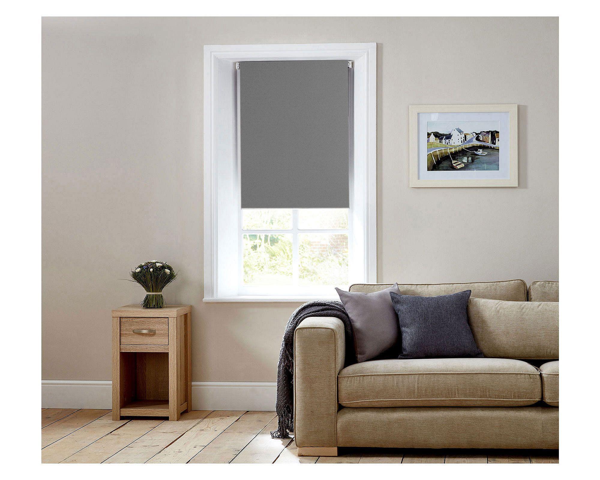 Cortina roller blackout 150x165 cm gris oscuro Cotidiana-5