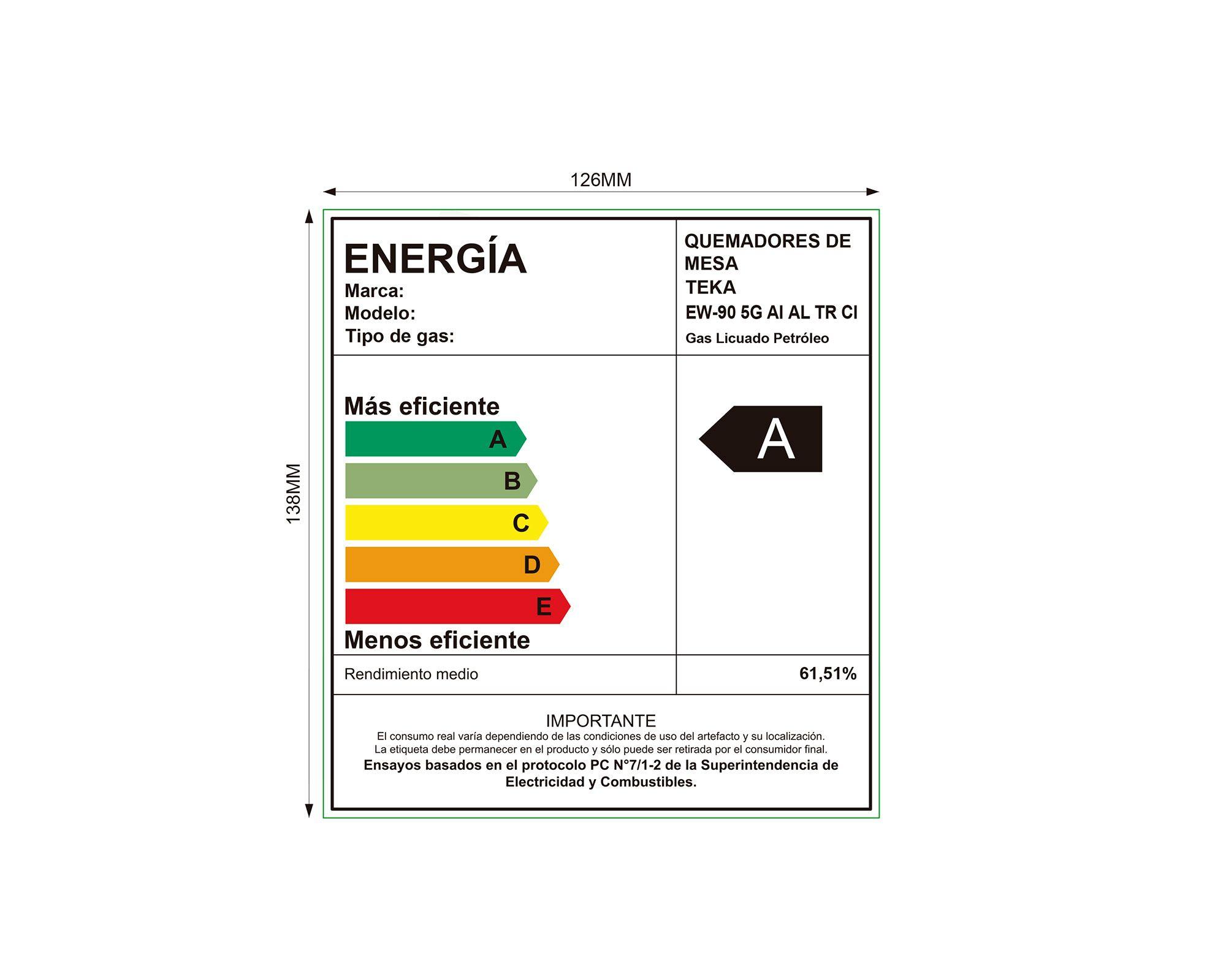Encimera a gas 5 quemadores EW 90 5G AI AL TR negro Teka-9