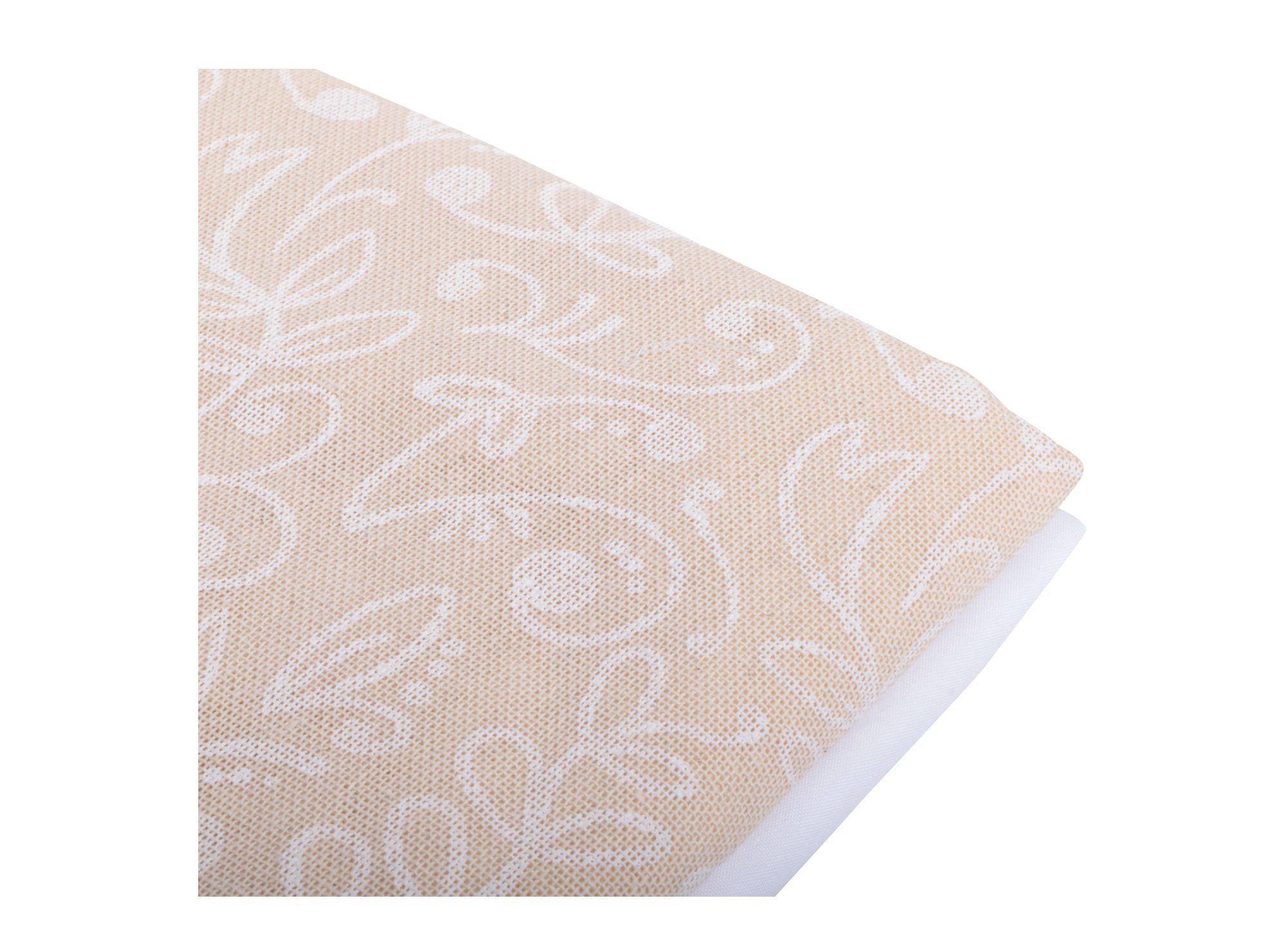 Cortina baño 180x180 cm lino estampado blanco Cotidiana-3