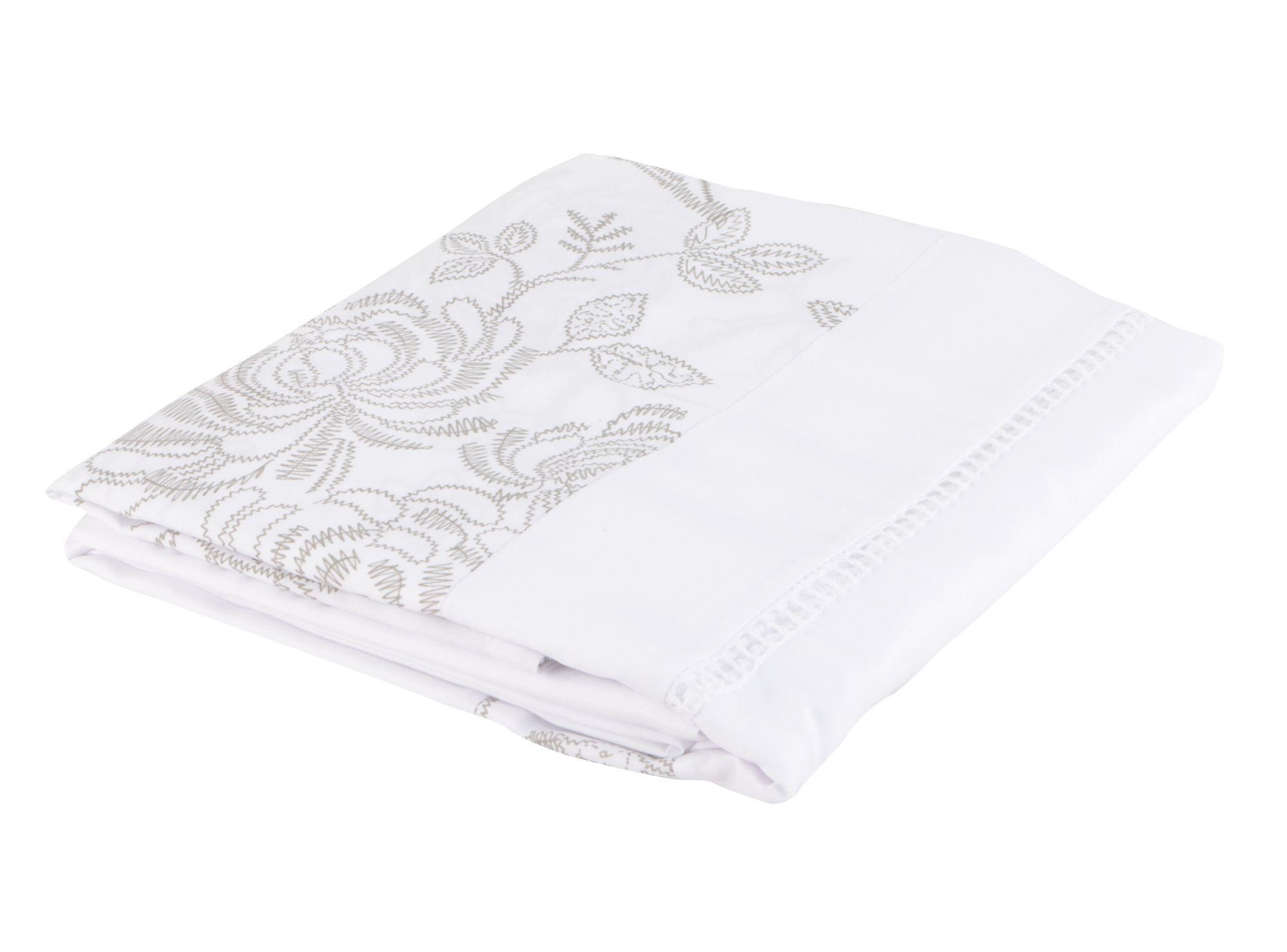 Cortina baño 180x180 cm flor gris/blanco Cotidiana-2